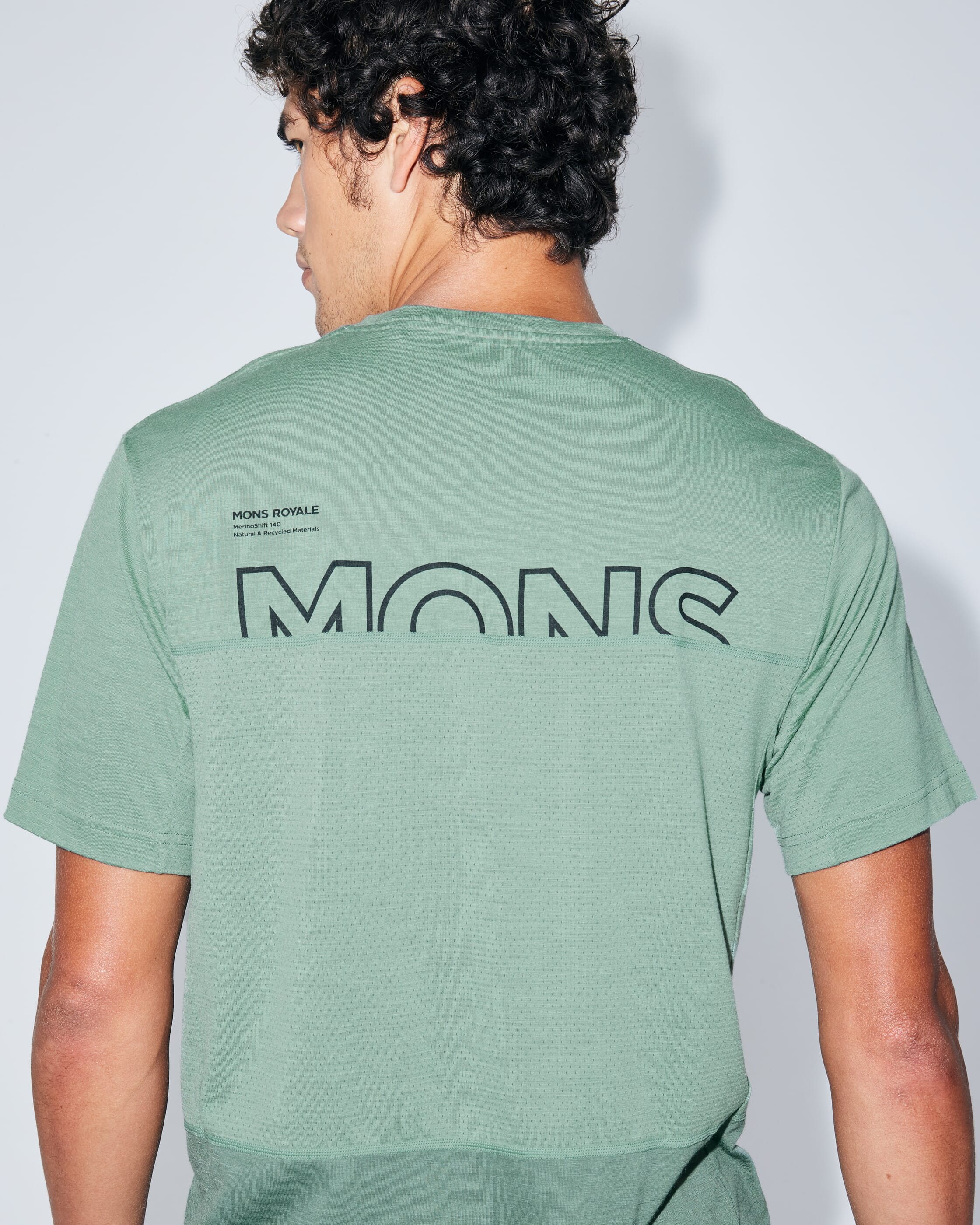 Tarn Merino T-Shirt - Thyme / Cypress | Men's Bike Jersey - Image 6