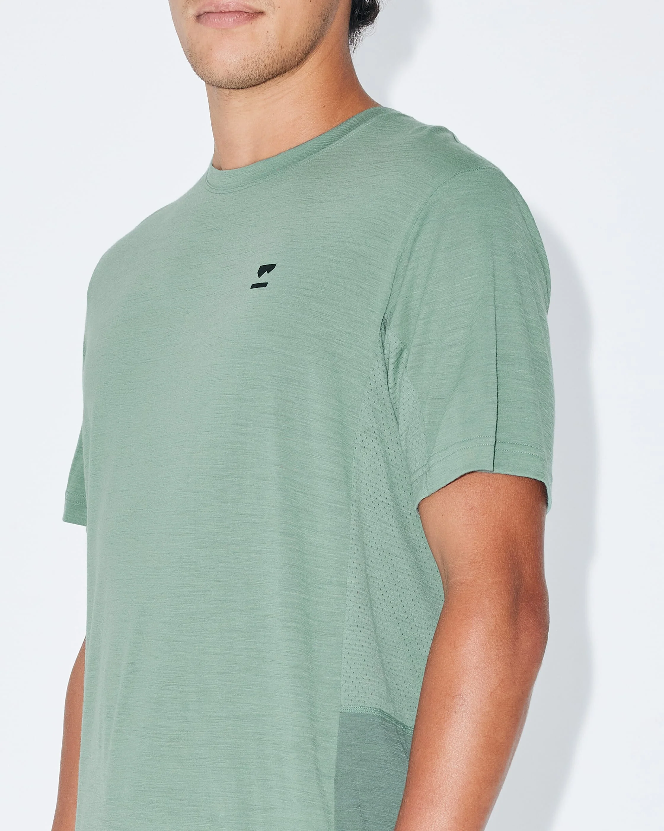 Tarn Merino T-Shirt - Thyme / Cypress | Men's Bike Jersey - Image 7