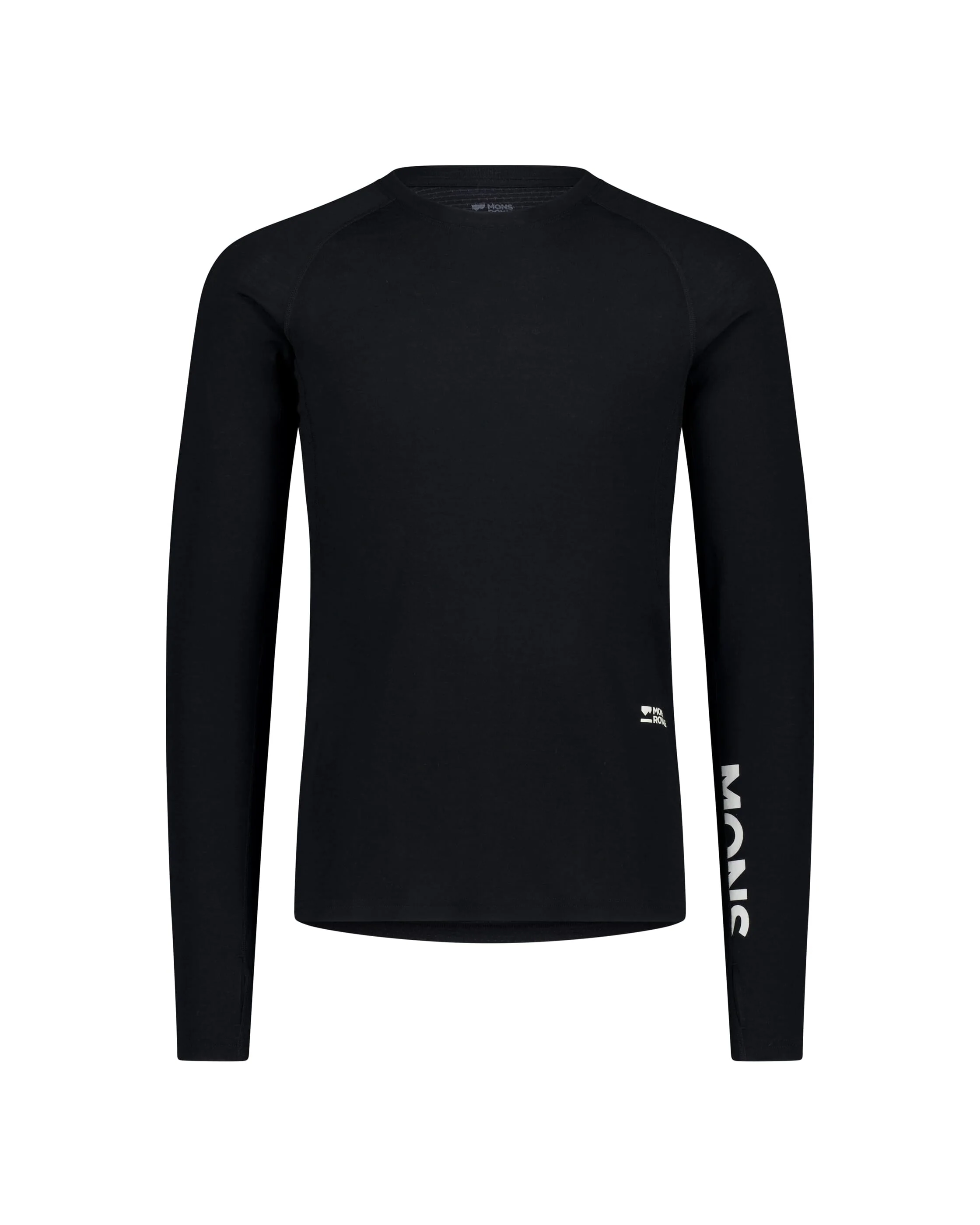 Temple Merino Long Sleeve - Black | Men's Long Sleeve Top - Image 5