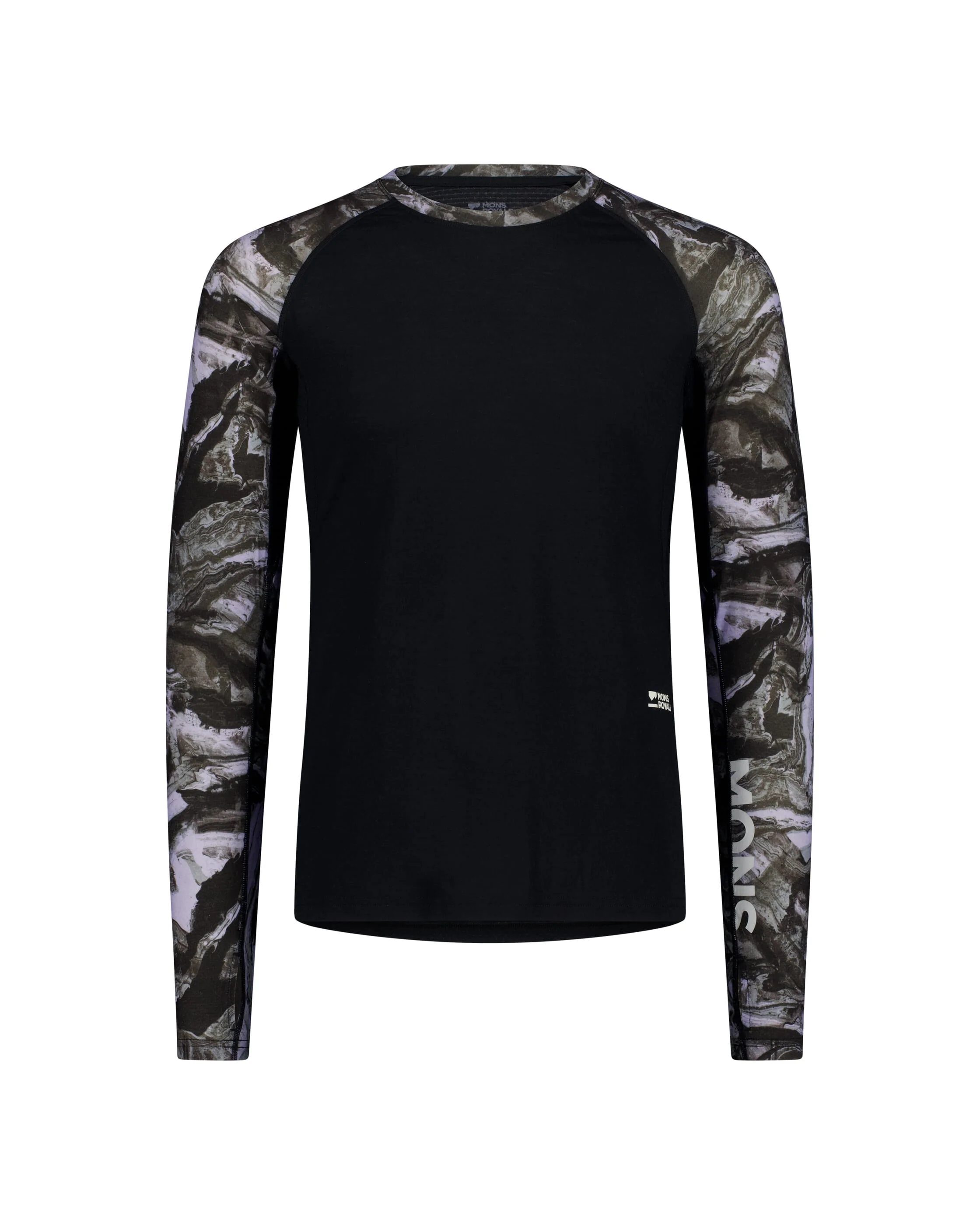 Temple Merino Long Sleeve - Rock Camo / Black | Men's Long Sleeve Top - Image 5