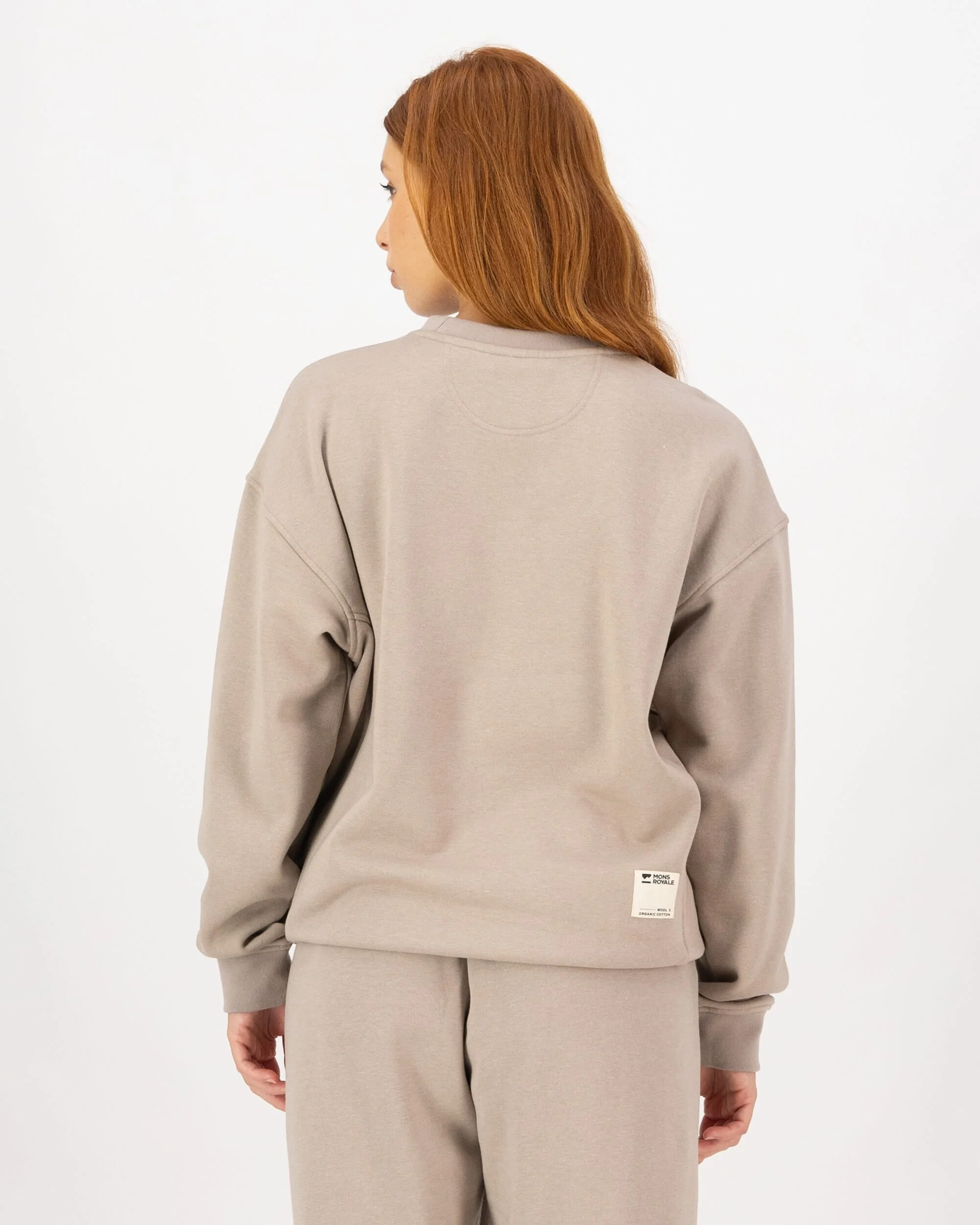 Verdant Merino Organic Cotton Crew - Taupe | Unisex Mid Layer - Image 6