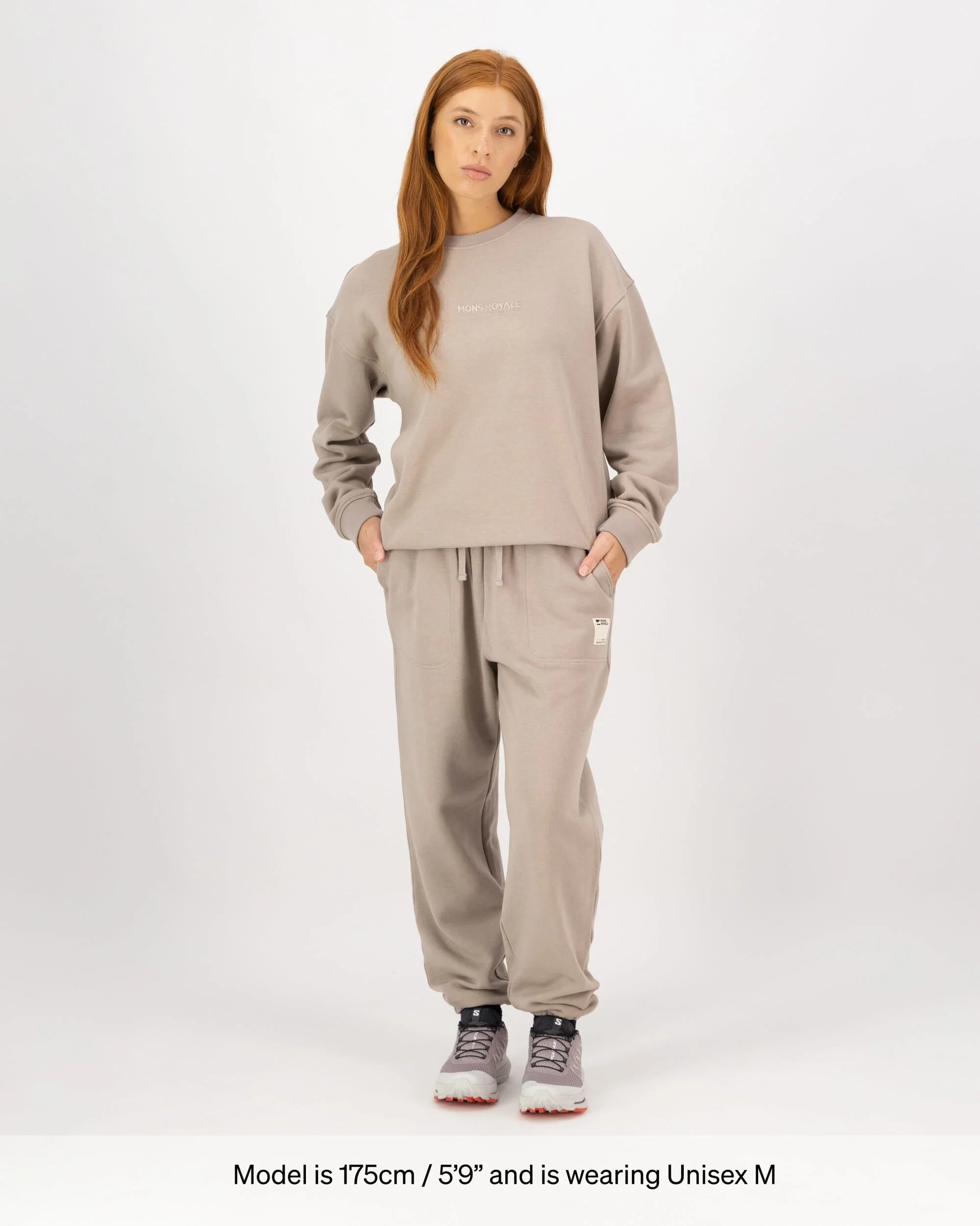 Verdant Merino Organic Cotton Crew - Taupe | Unisex Mid Layer - Image 7