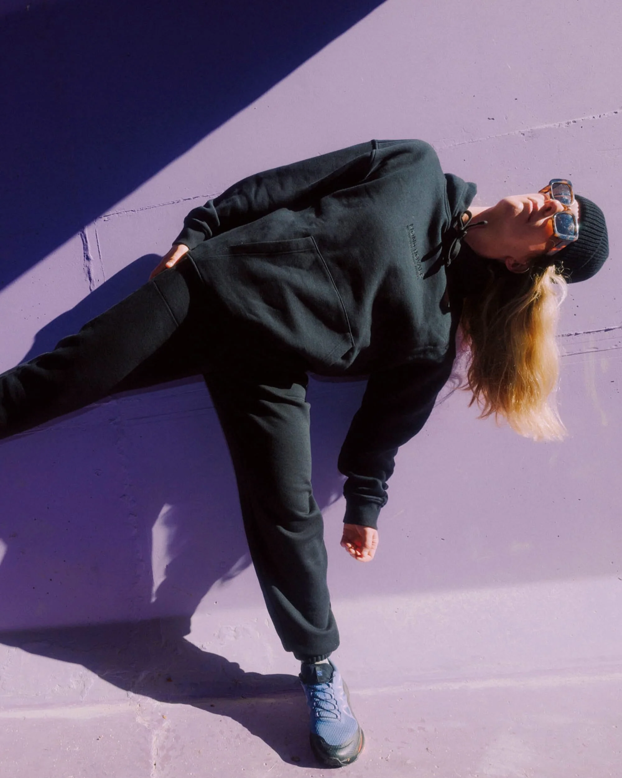 Verdant Merino Organic Cotton Hoody - Black | Unisex Mid Layer - Image 3