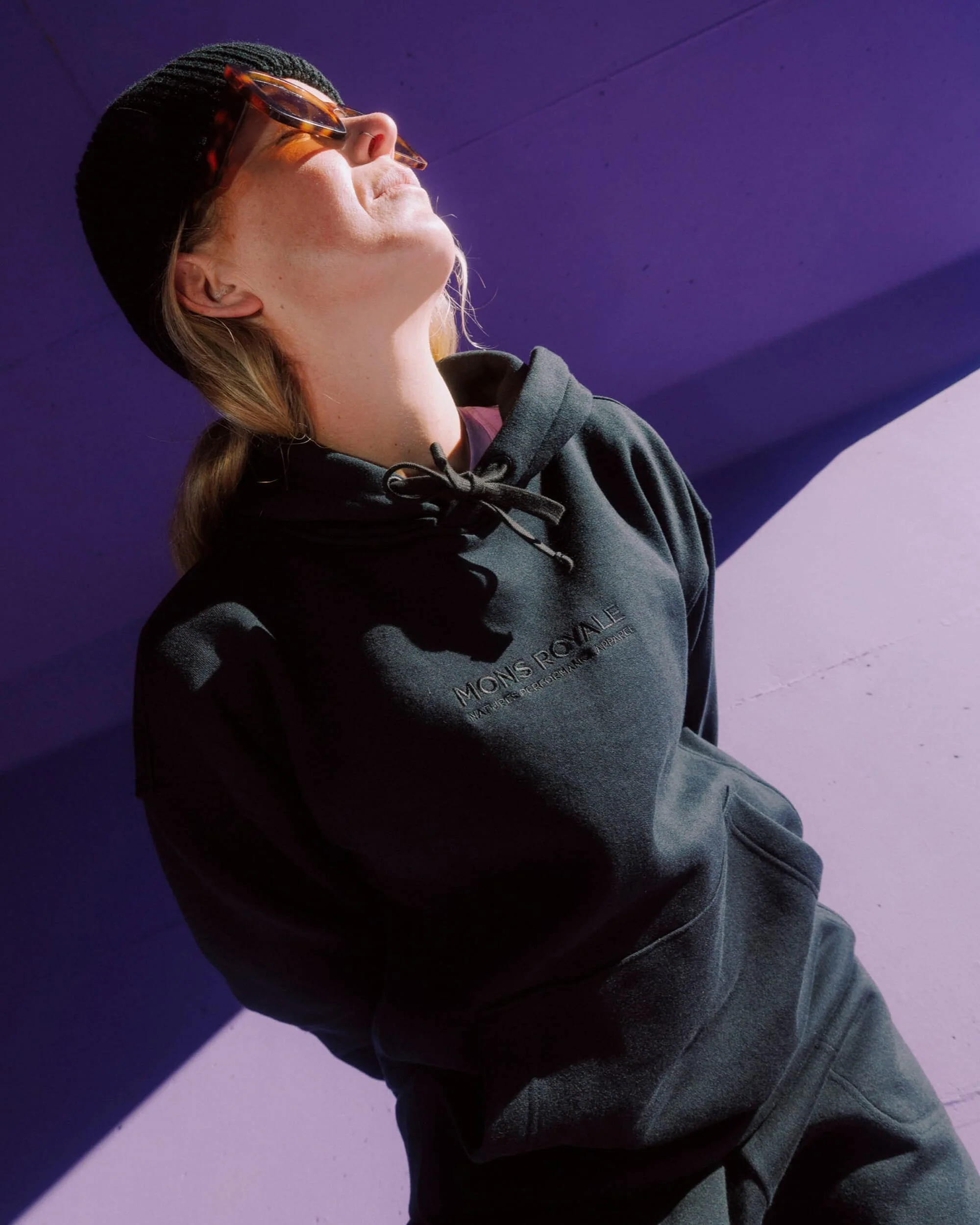 Verdant Merino Organic Cotton Hoody - Black | Unisex Mid Layer - Image 4