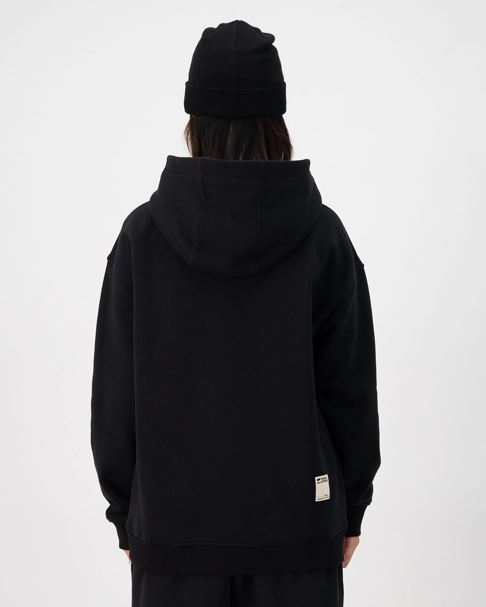 Verdant Merino Organic Cotton Hoody - Black | Unisex Mid Layer - Image 6