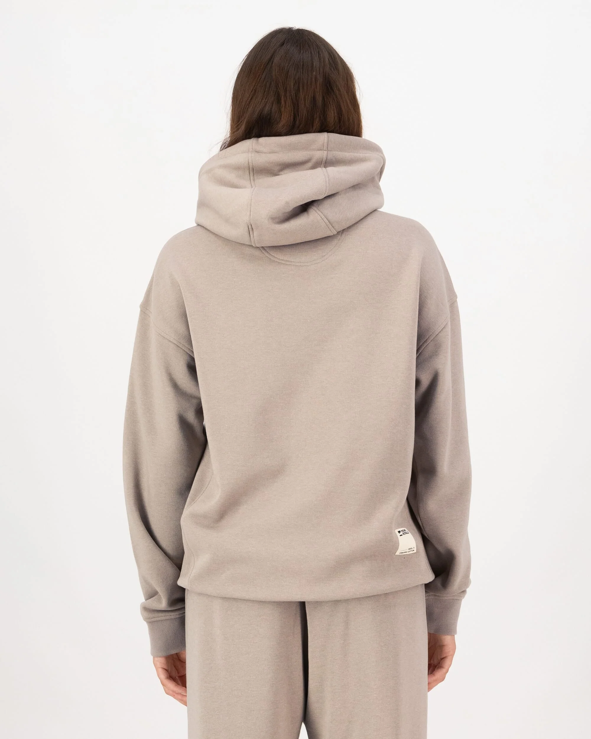 Verdant Merino Organic Cotton Hoody - Taupe | Unisex Mid Layer - Image 6