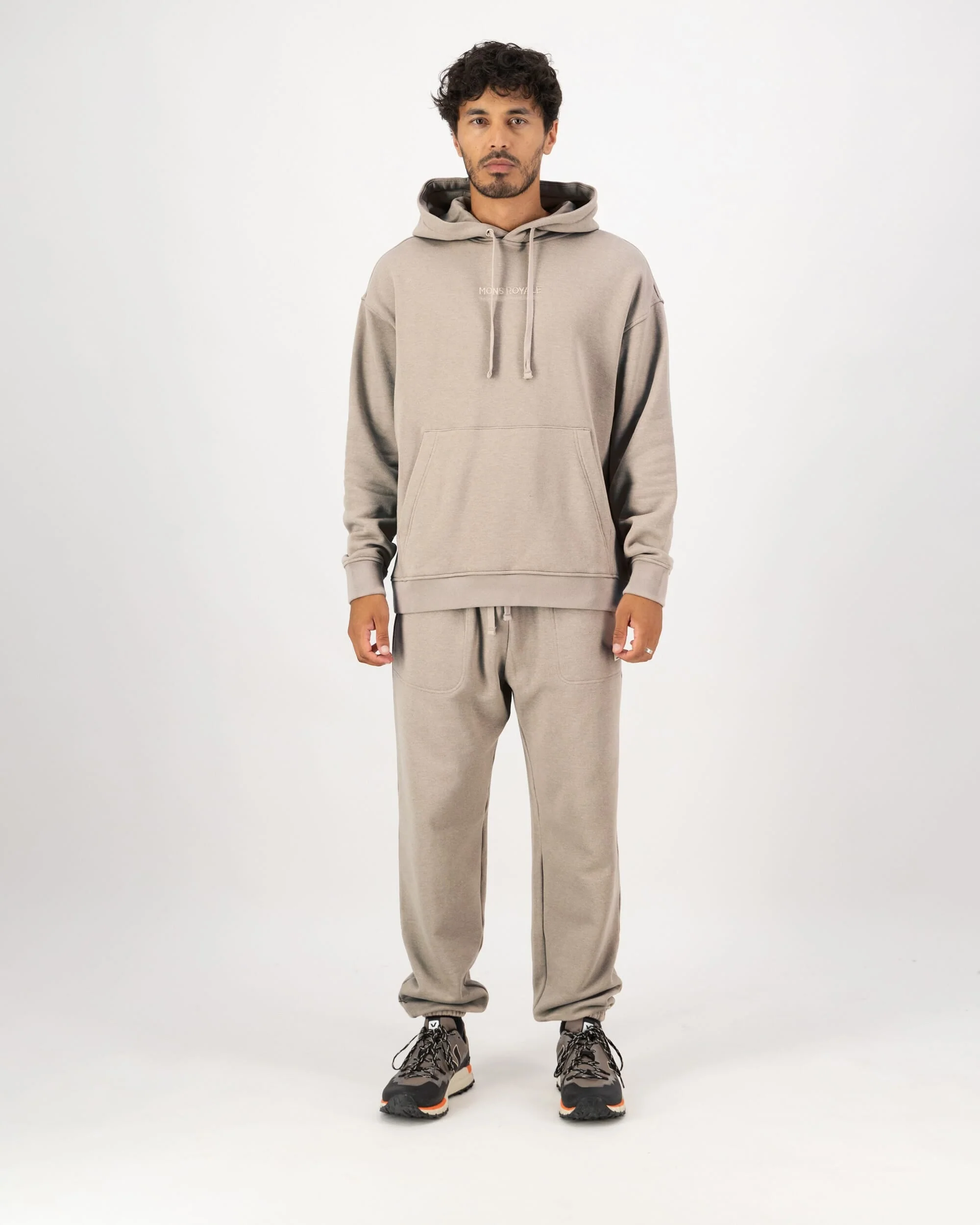 Verdant Merino Organic Cotton Hoody - Taupe | Unisex Mid Layer - Image 7