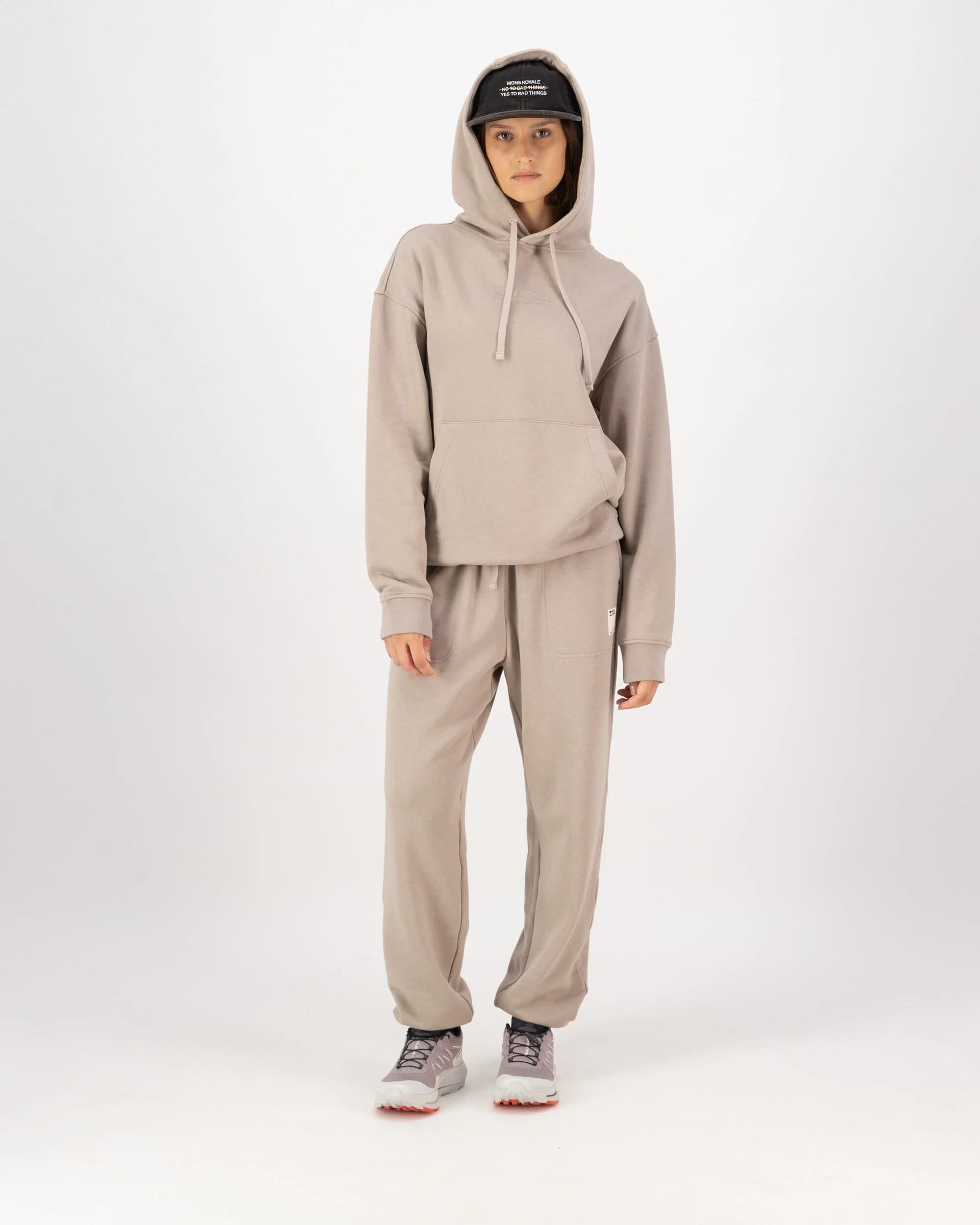 Verdant Merino Organic Cotton Hoody - Taupe | Unisex Mid Layer - Image 8