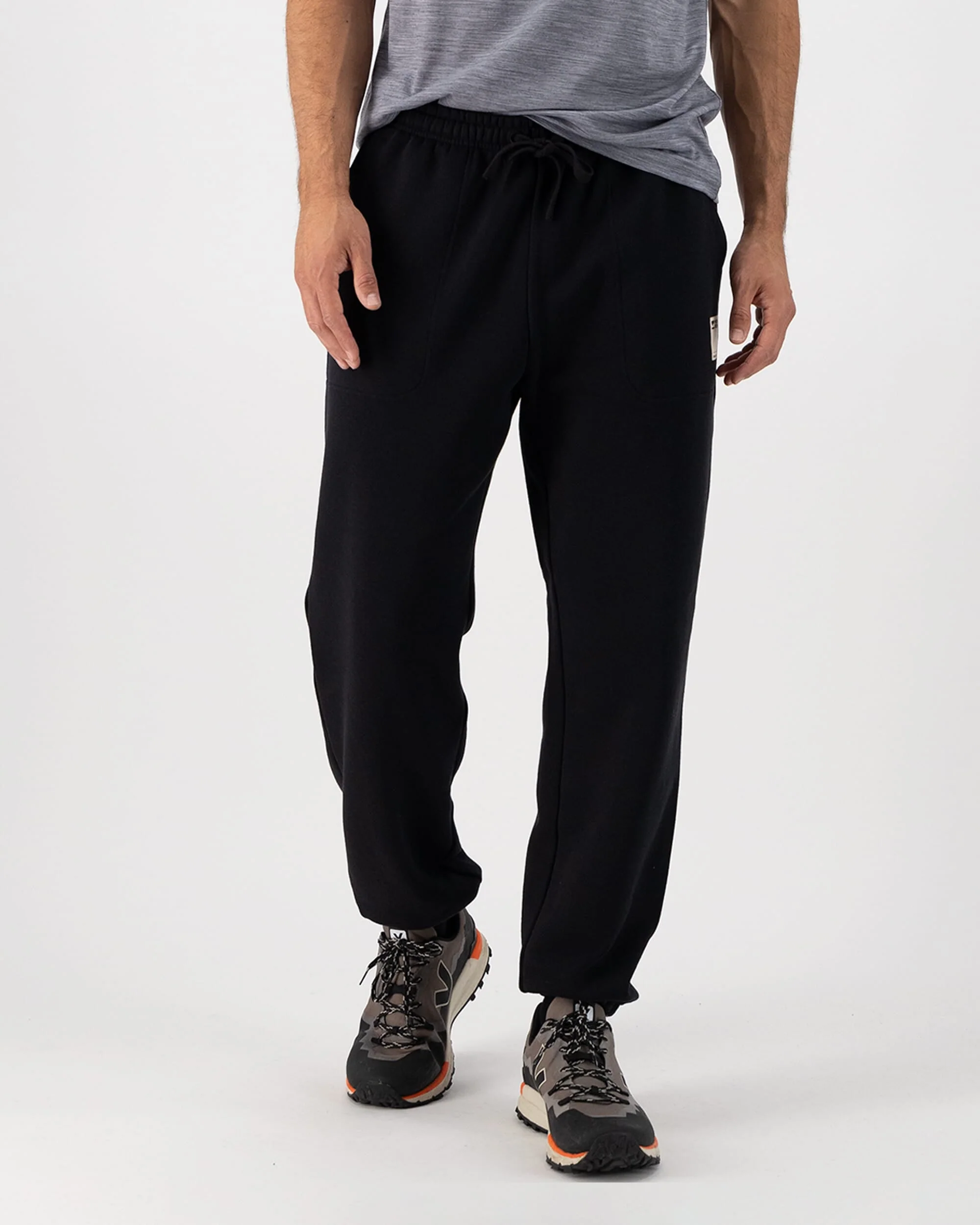 Verdant Merino Organic Cotton Sweatpants - Black | Unisex Pants - Image 4