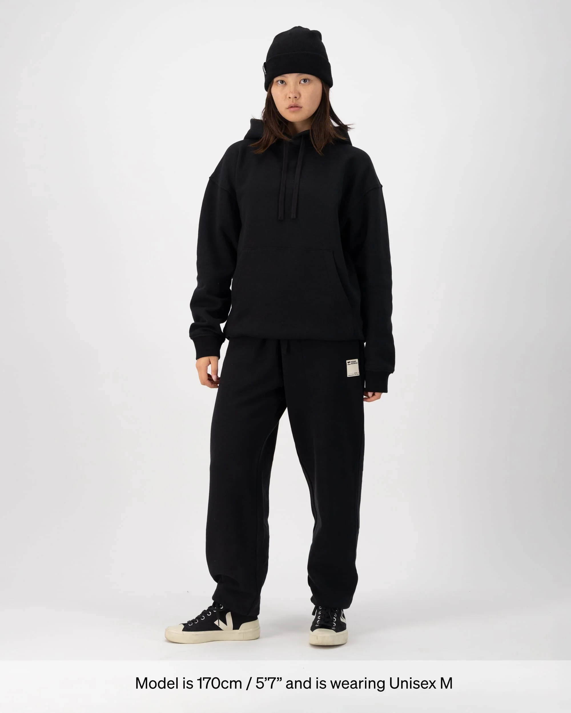 Verdant Merino Organic Cotton Sweatpants - Black | Unisex Pants - Image 6