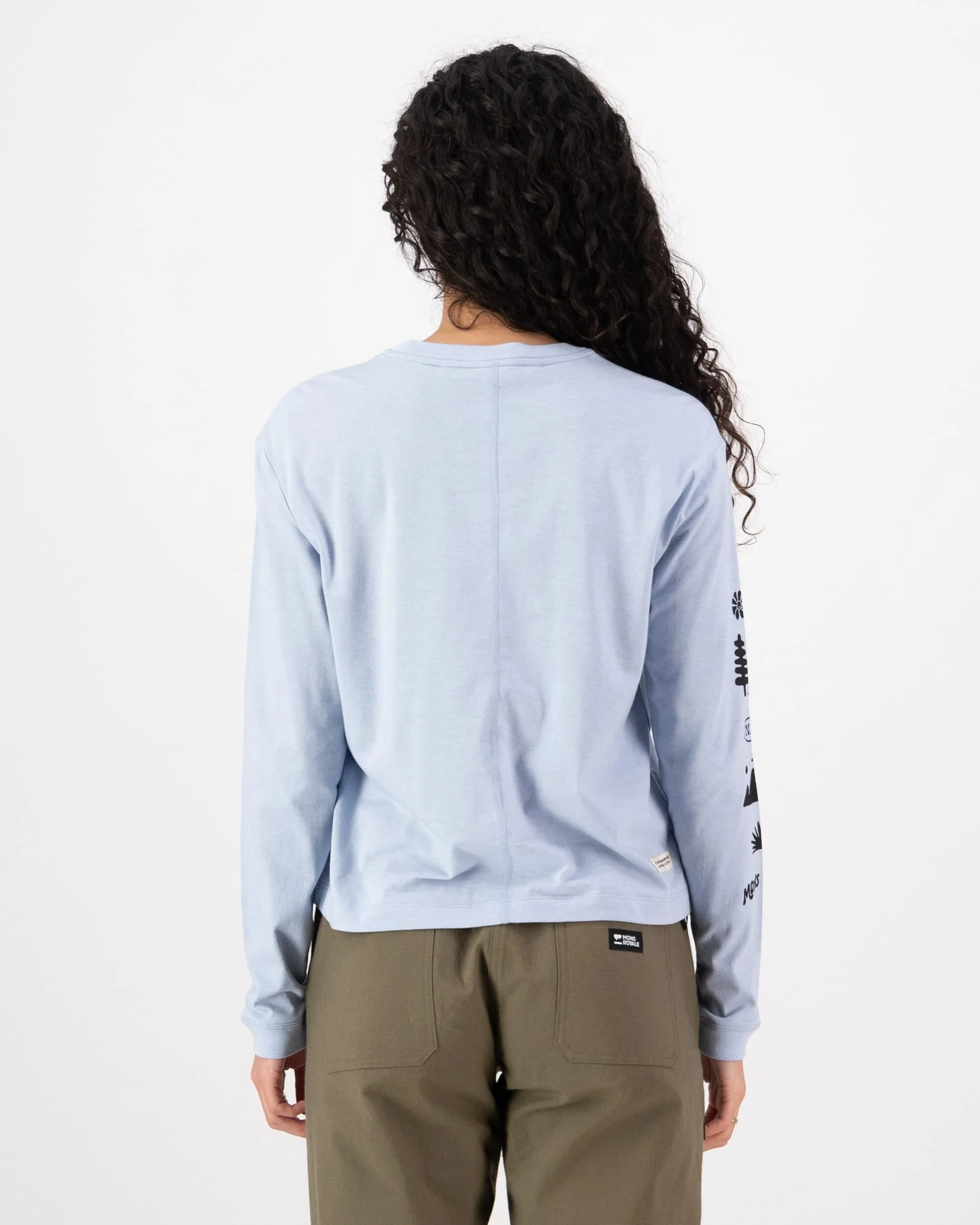 Yonder Merino Organic Cotton Long Sleeve - Frost | Women's Long Sleeve Top - Image 2