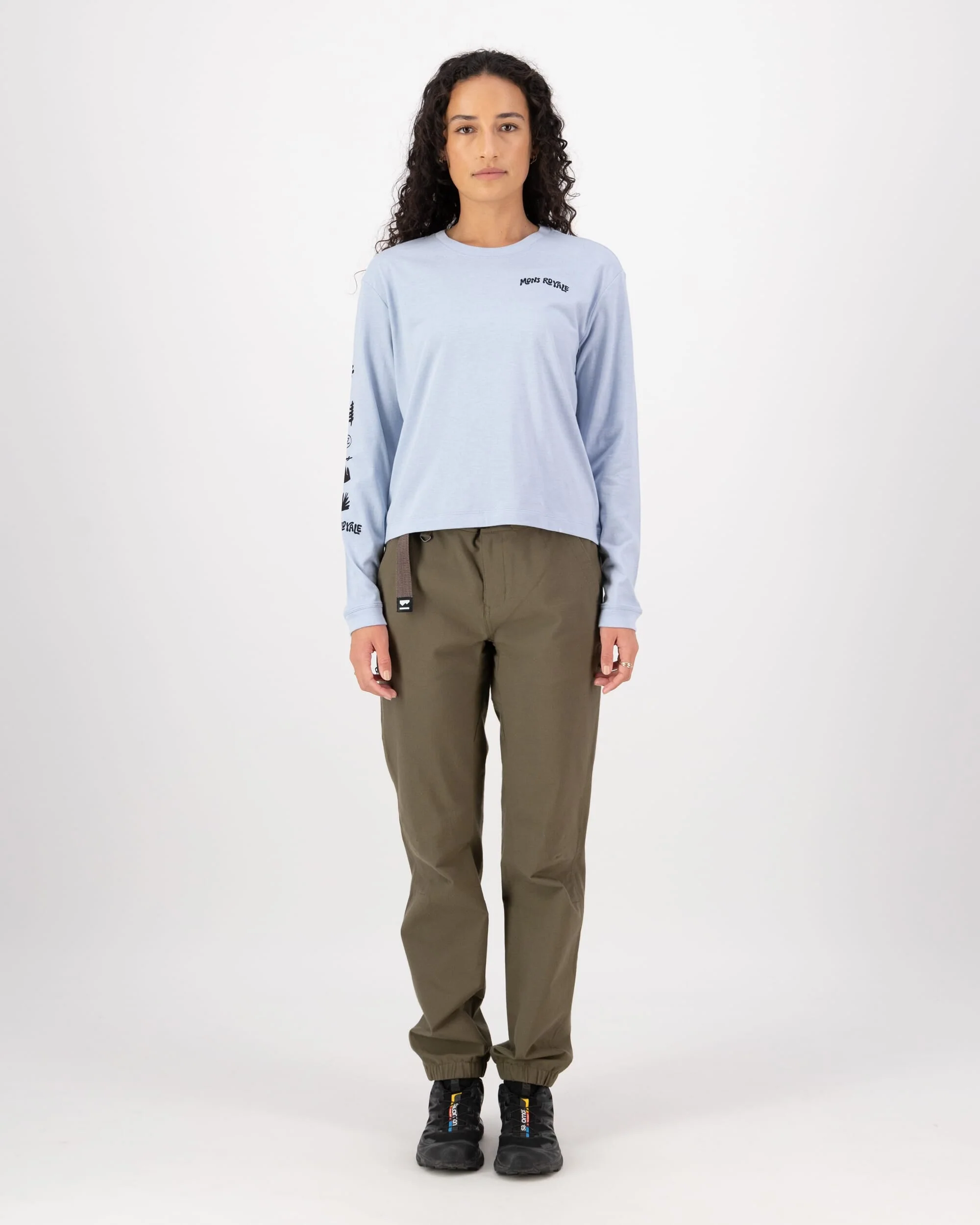 Yonder Merino Organic Cotton Long Sleeve - Frost | Women's Long Sleeve Top - Image 4