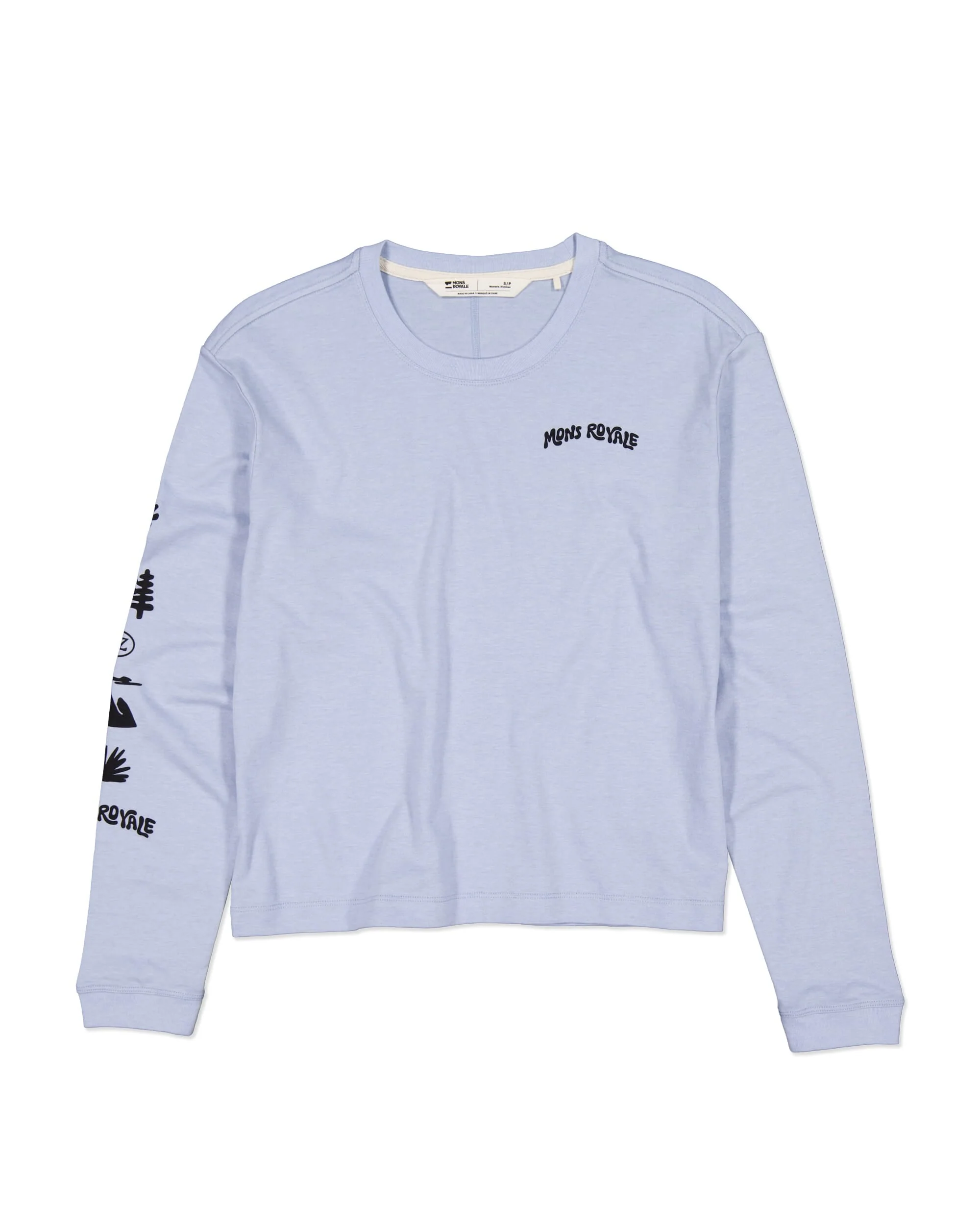 Yonder Merino Organic Cotton Long Sleeve - Frost | Women's Long Sleeve Top - Image 5