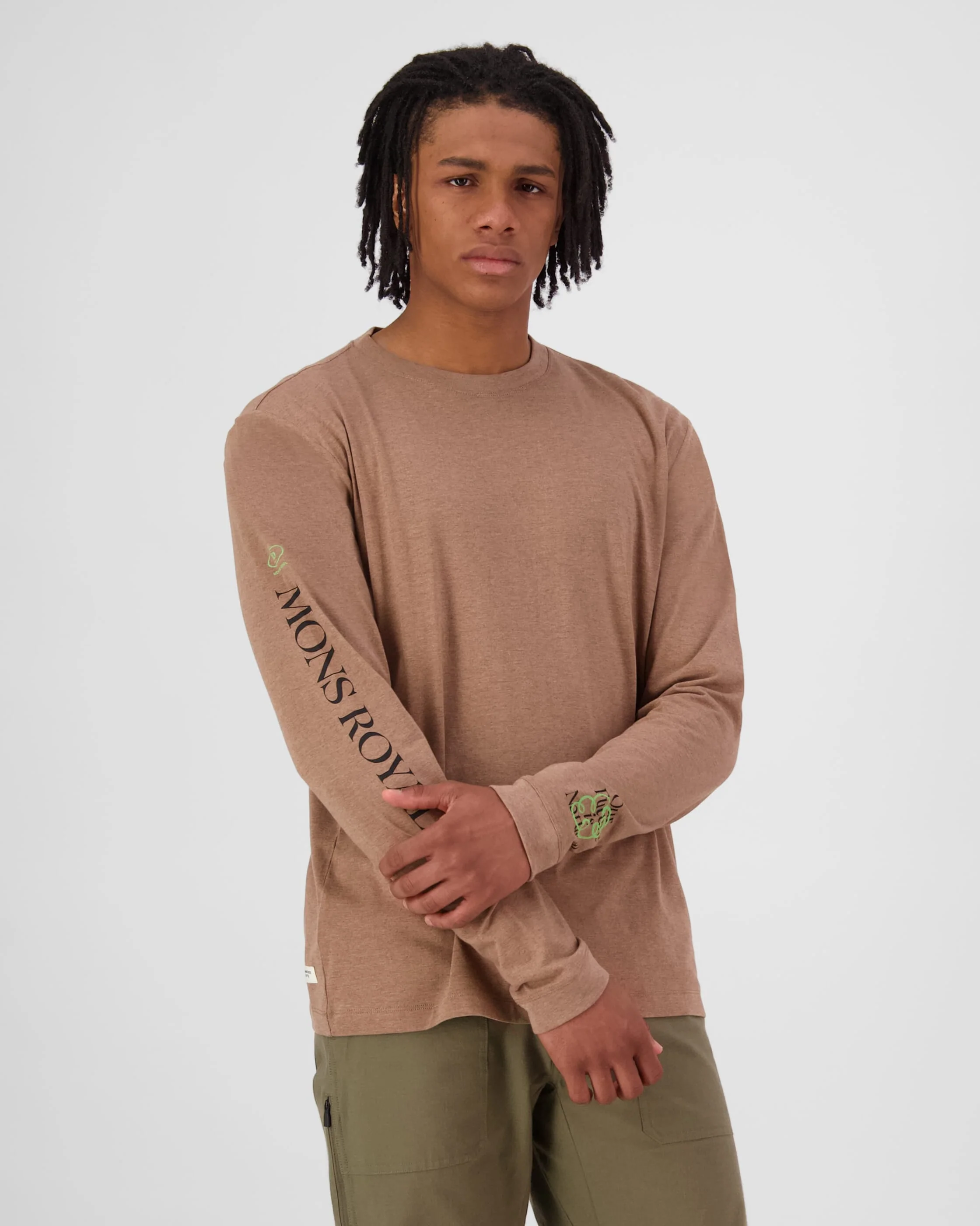 Yonder Merino Organic Cotton Long Sleeve - Mocha | Men's Long Sleeve Top