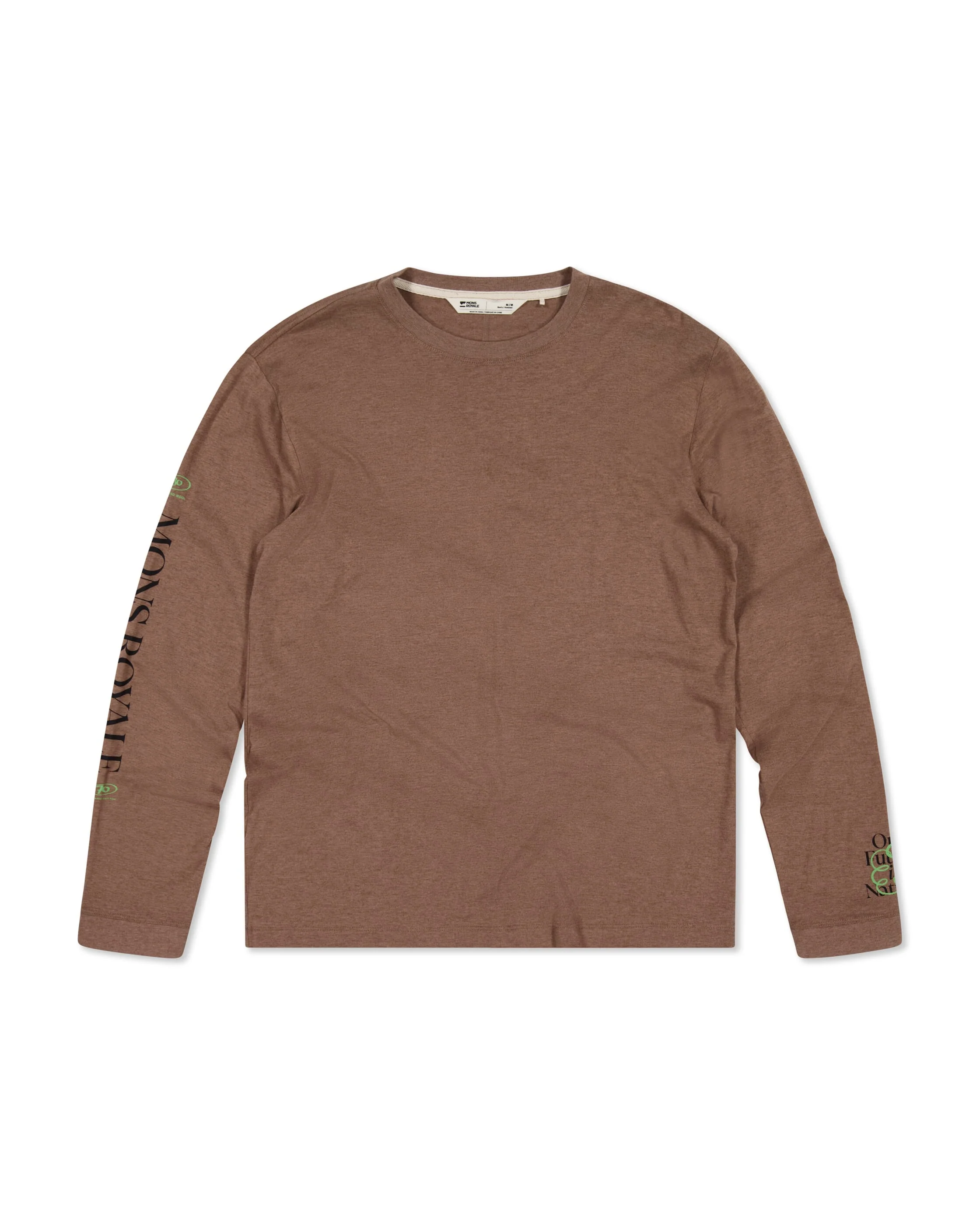 Yonder Merino Organic Cotton Long Sleeve - Mocha | Men's Long Sleeve Top - Image 4