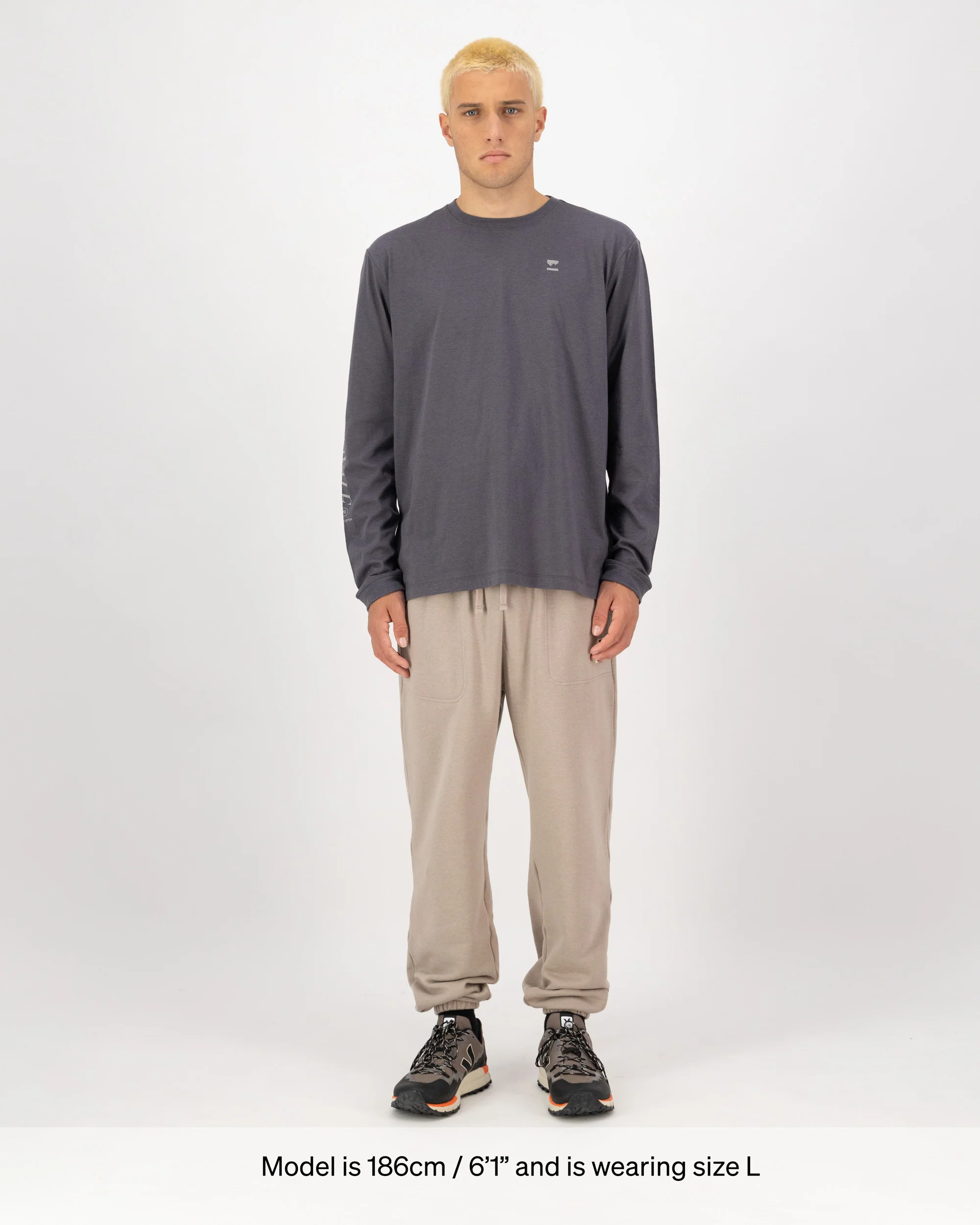 Yonder Merino Organic Cotton Long Sleeve - Vintage Black - Image 4