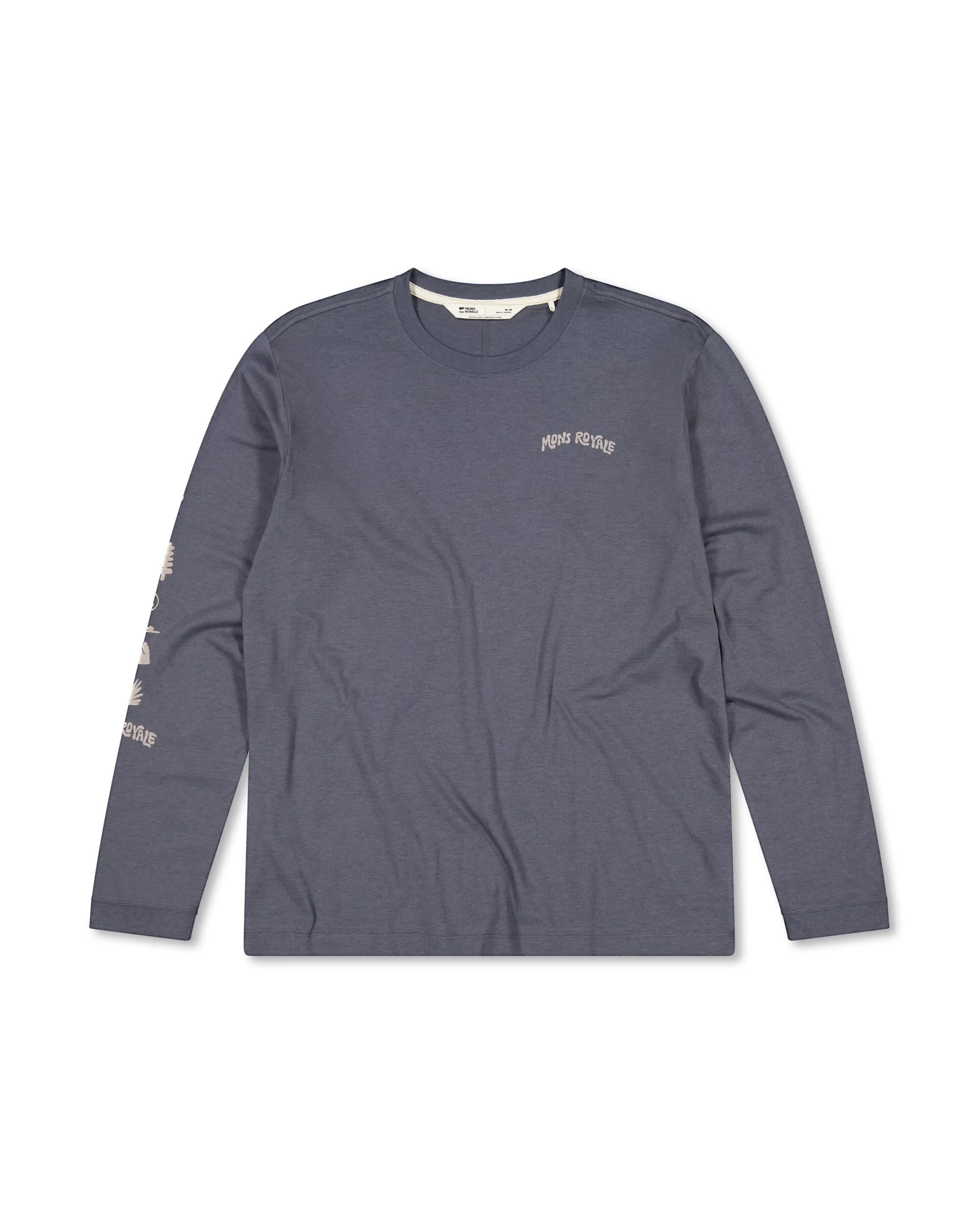 Yonder Merino Organic Cotton Long Sleeve - Vintage Black | Men's Long Sleeve Top - Image 4