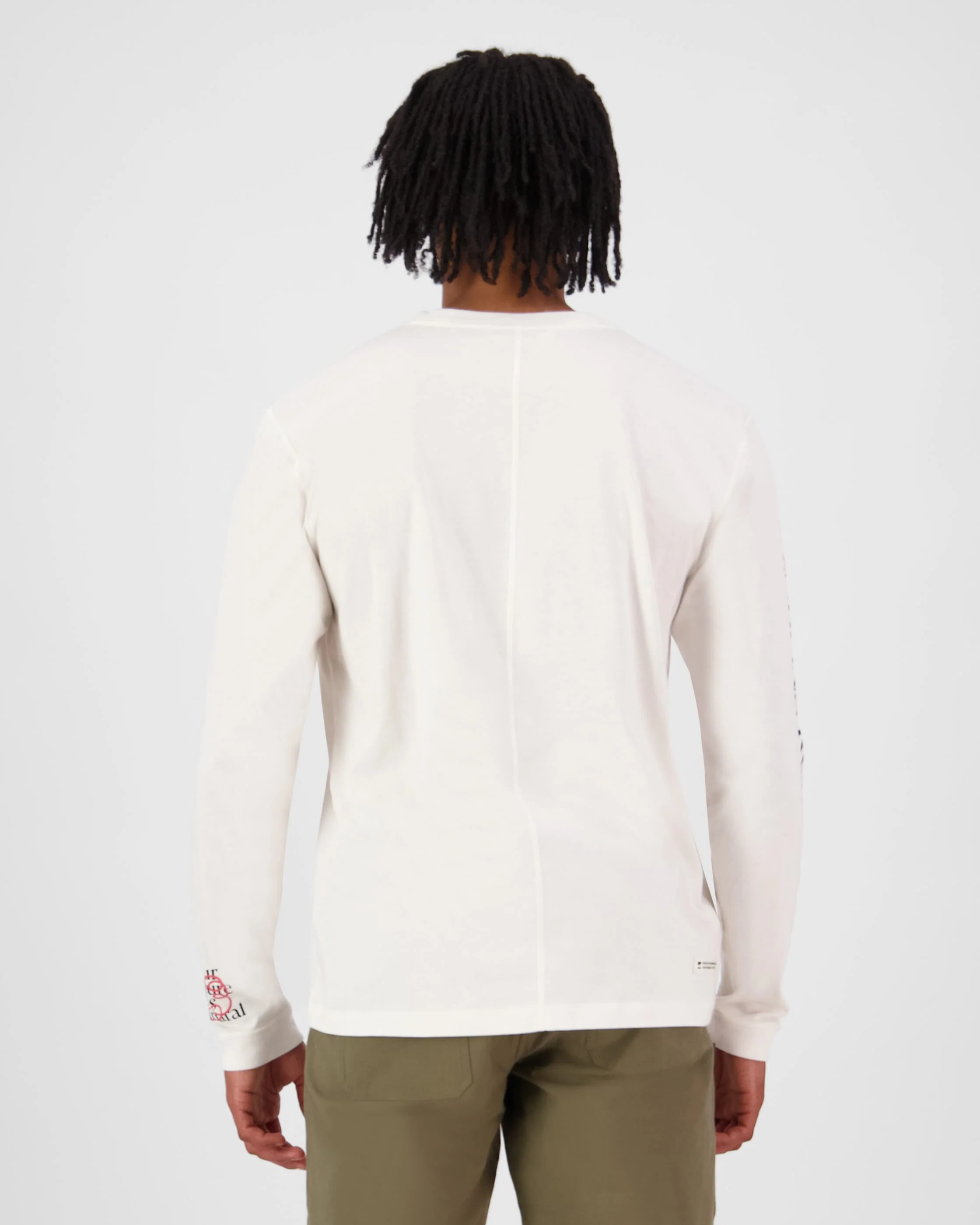 Yonder Merino Organic Cotton Long Sleeve - Vintage White | Men's Long Sleeve Top - Image 2