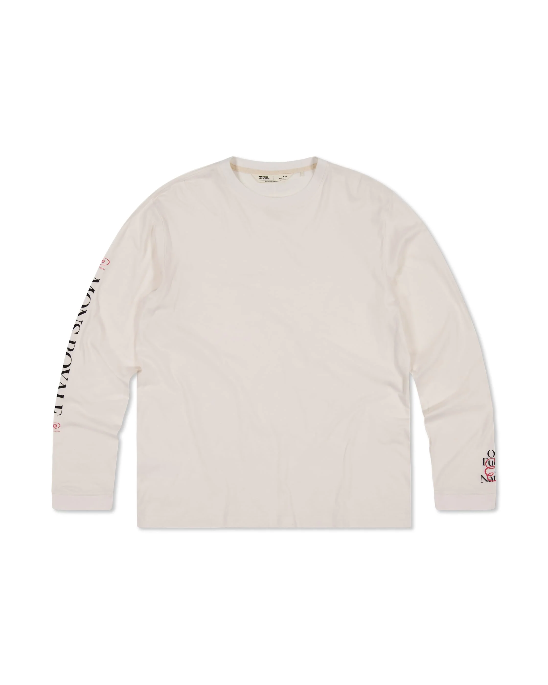 Yonder Merino Organic Cotton Long Sleeve - Vintage White | Men's Long Sleeve Top - Image 4