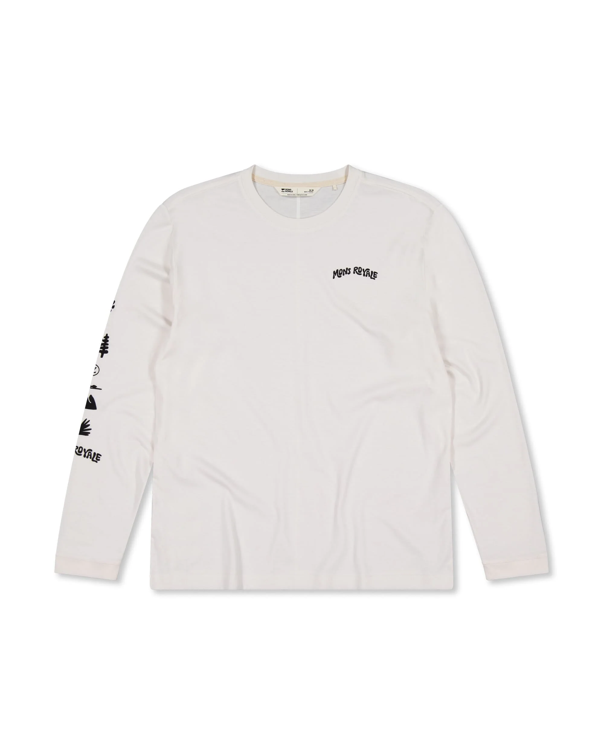 Yonder Merino Organic Cotton Long Sleeve - Vintage White | Men's Long Sleeve Top - Image 4