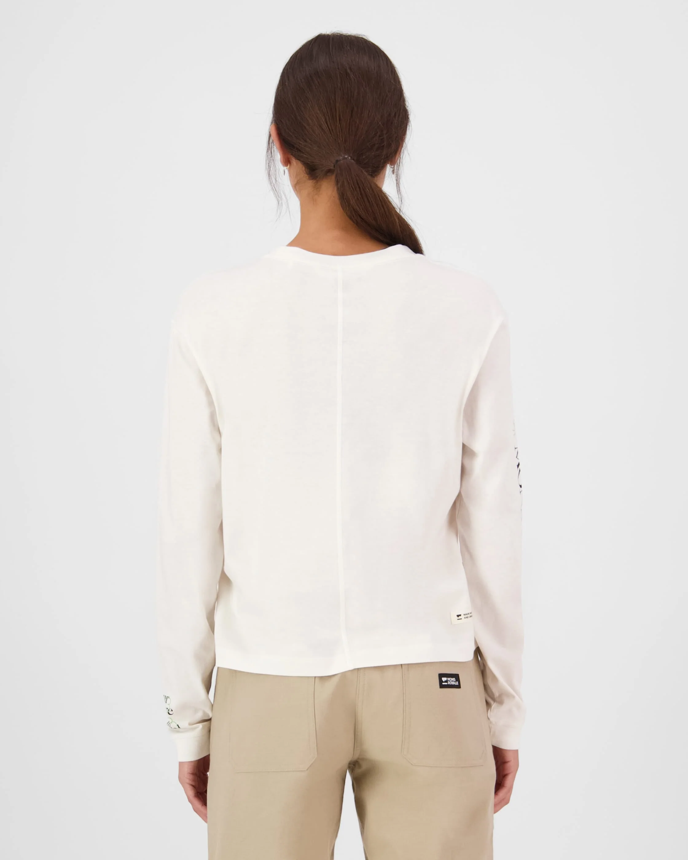 Yonder Merino Organic Cotton Long Sleeve - Vintage White | Women's Long Sleeve Top - Image 2