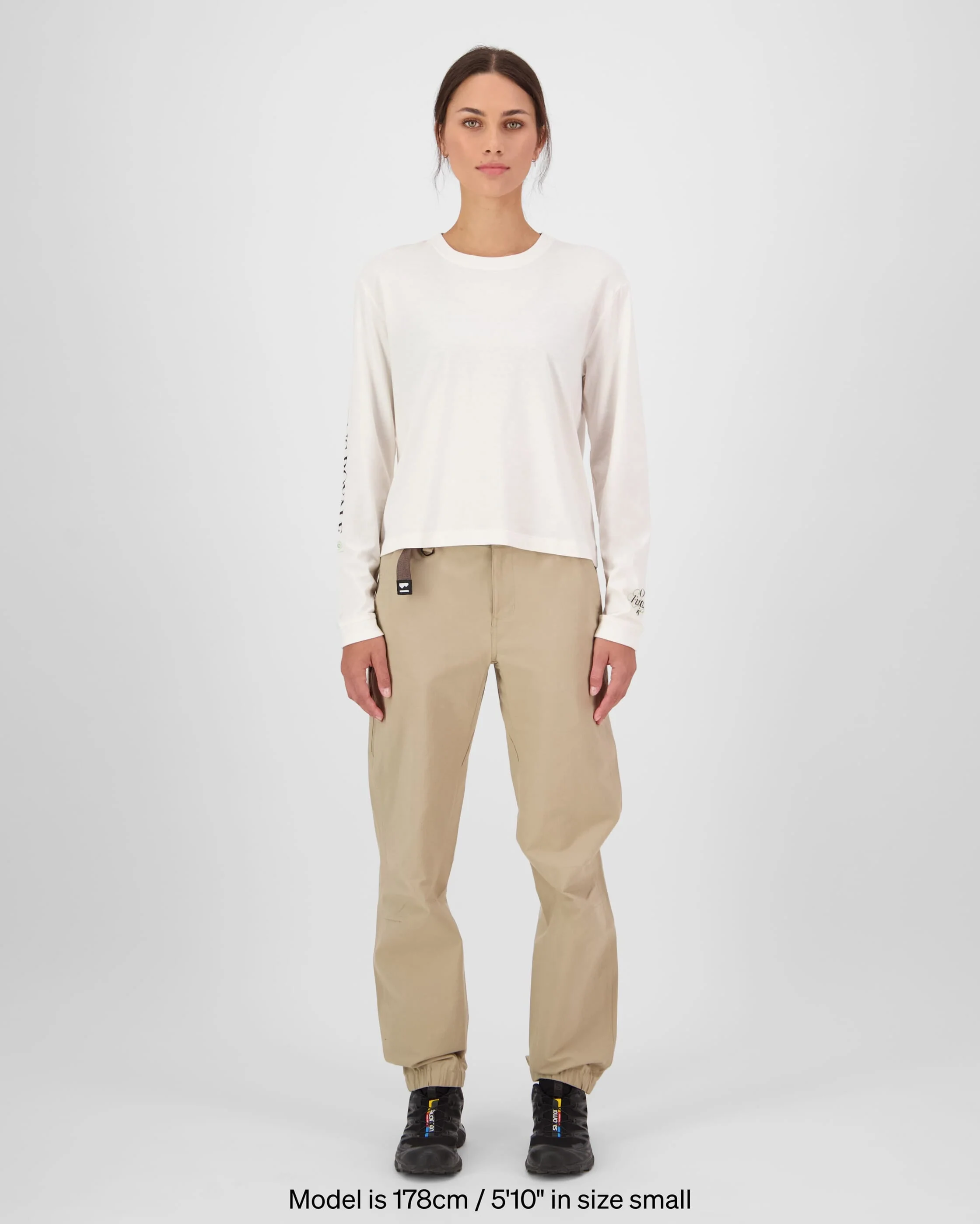 Yonder Merino Organic Cotton Long Sleeve - Vintage White | Women's Long Sleeve Top - Image 4