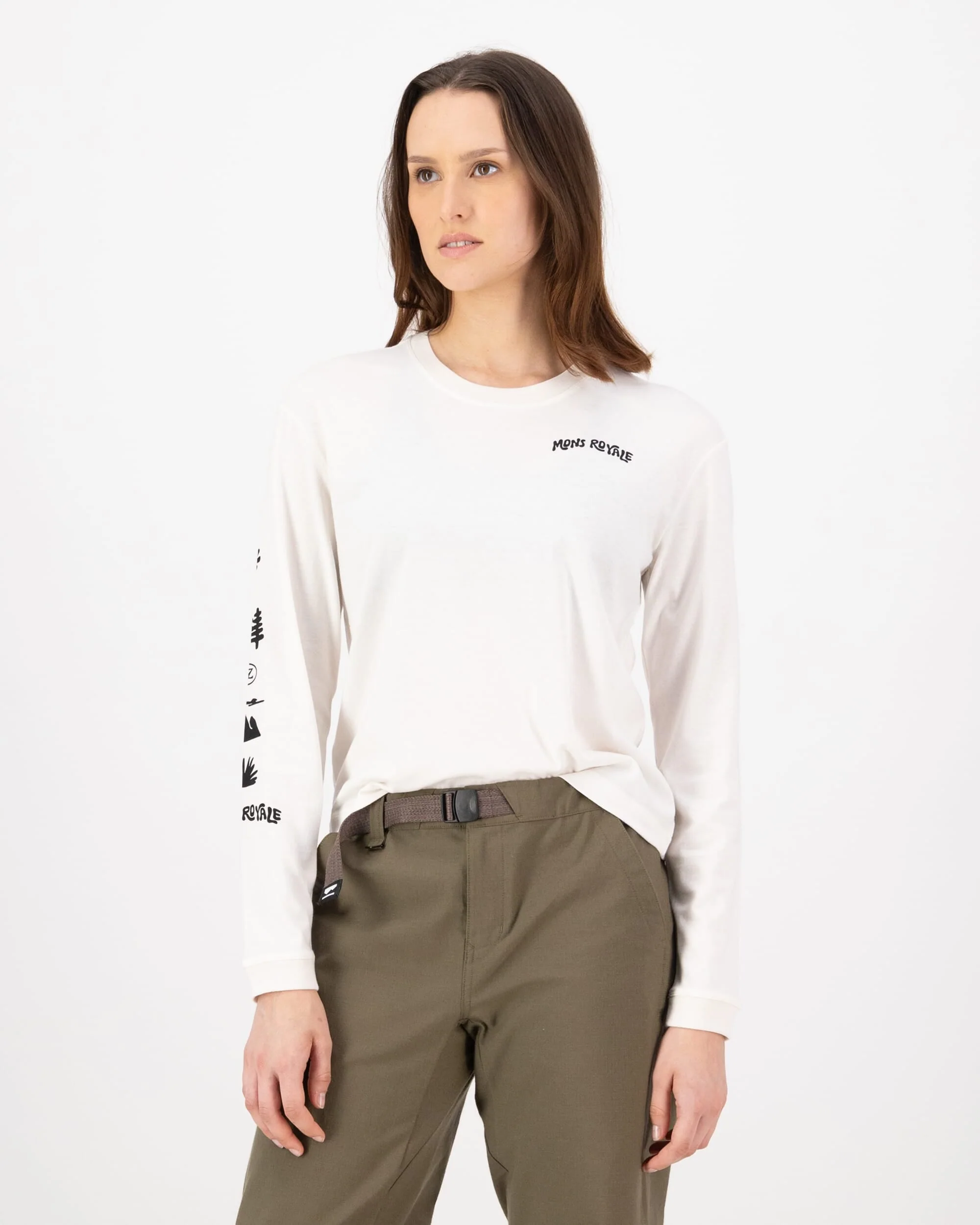 Yonder Merino Organic Cotton Long Sleeve - Vintage White | Women's Long Sleeve Top