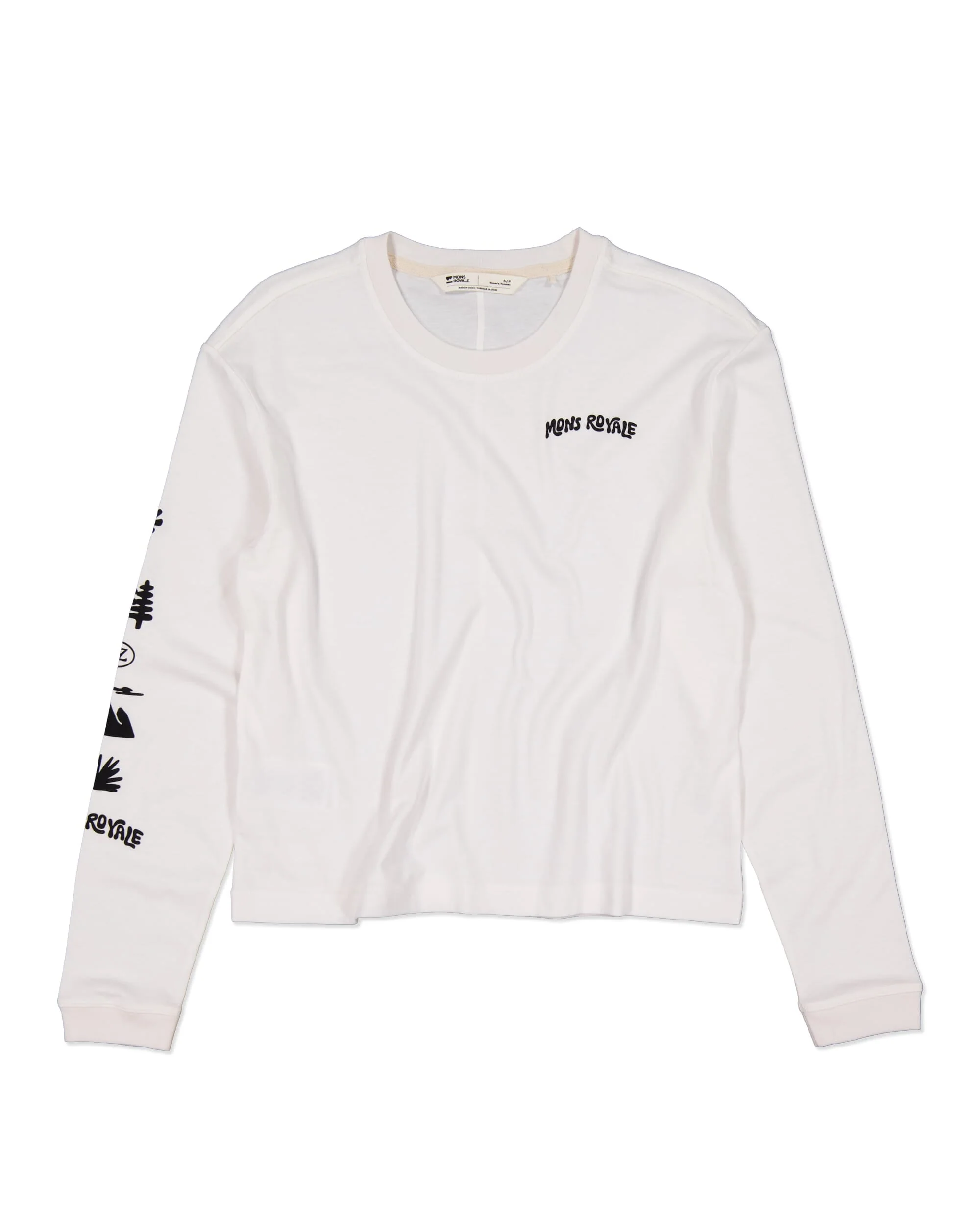 Yonder Merino Organic Cotton Long Sleeve - Vintage White | Women's Long Sleeve Top - Image 5