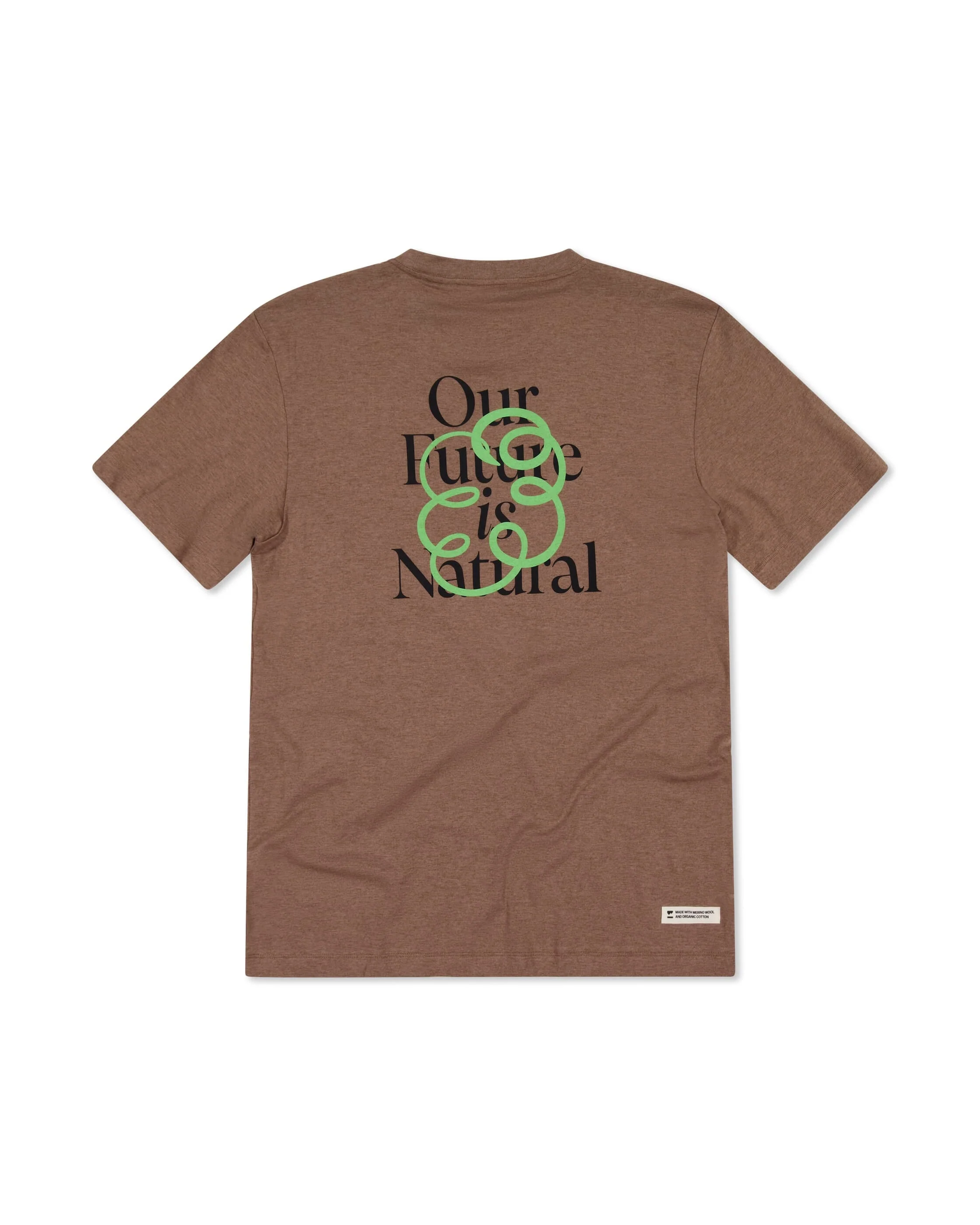 Yonder Merino Organic Cotton T-Shirt - Mocha | Men's T-Shirt - Image 6