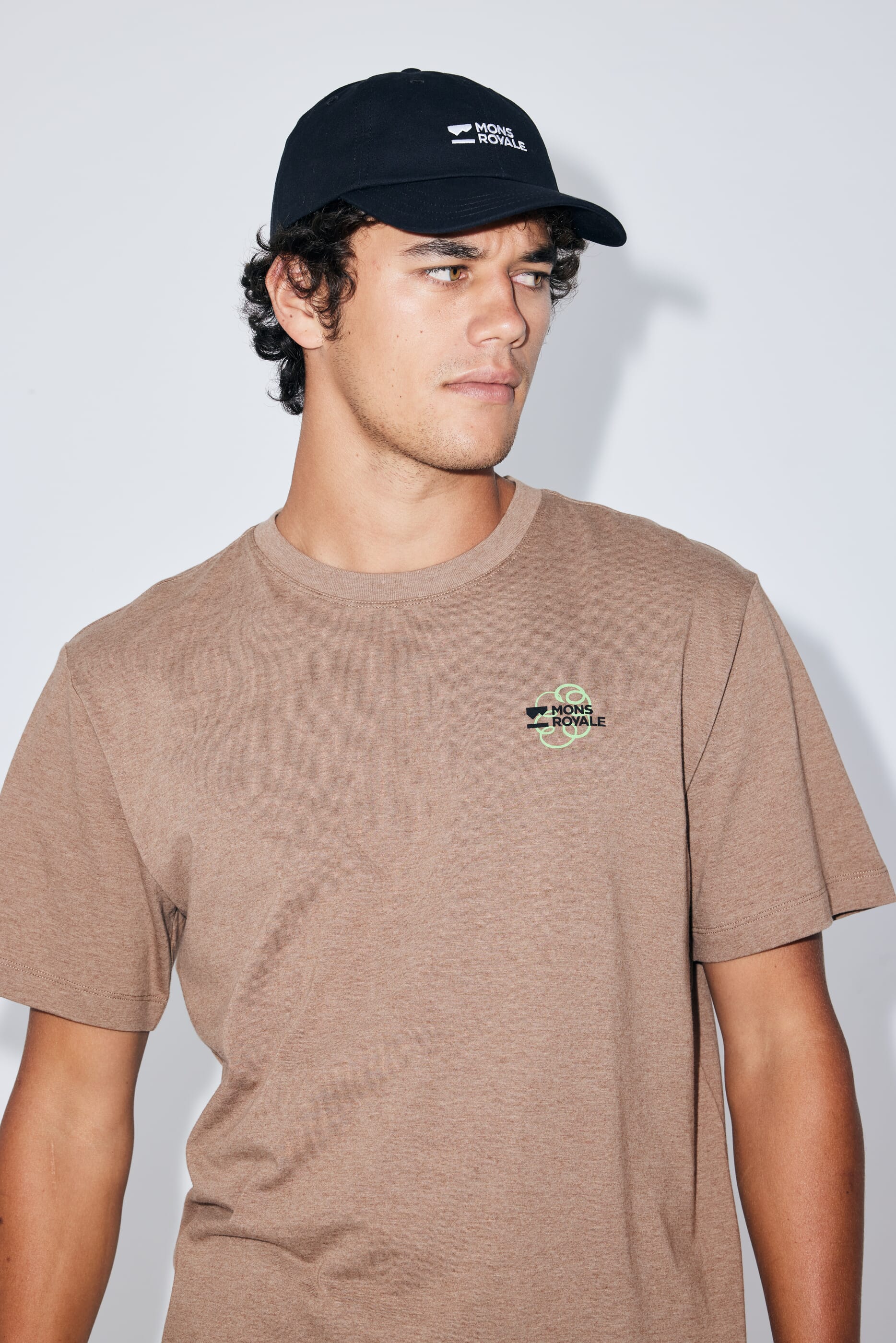 Yonder Merino Organic Cotton T-Shirt - Mocha | Men's T-Shirt - Image 7