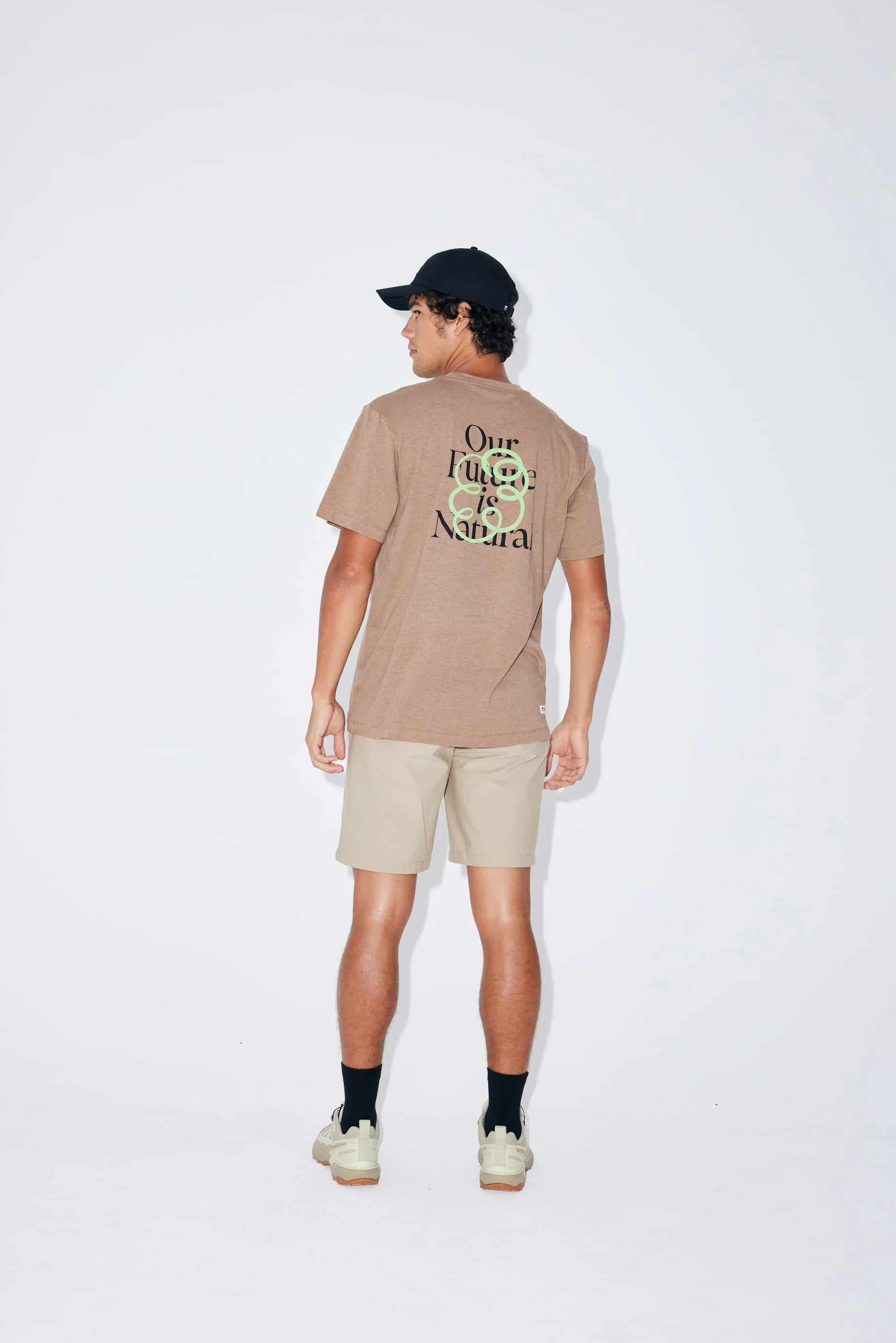 Yonder Merino Organic Cotton T-Shirt - Mocha | Men's T-Shirt - Image 9