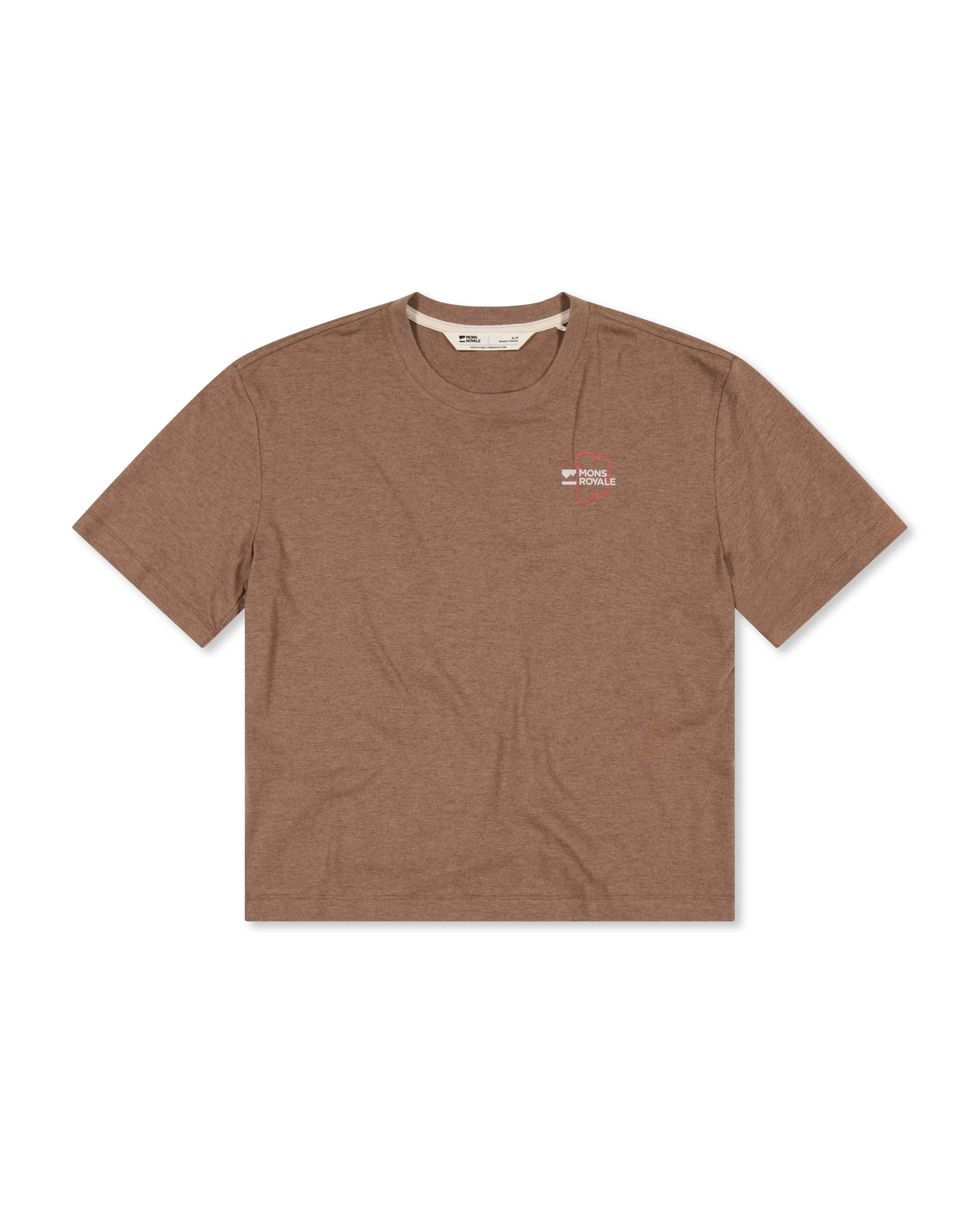 Yonder Merino Organic Cotton T-Shirt - Mocha | Women's T-Shirt - Image 4