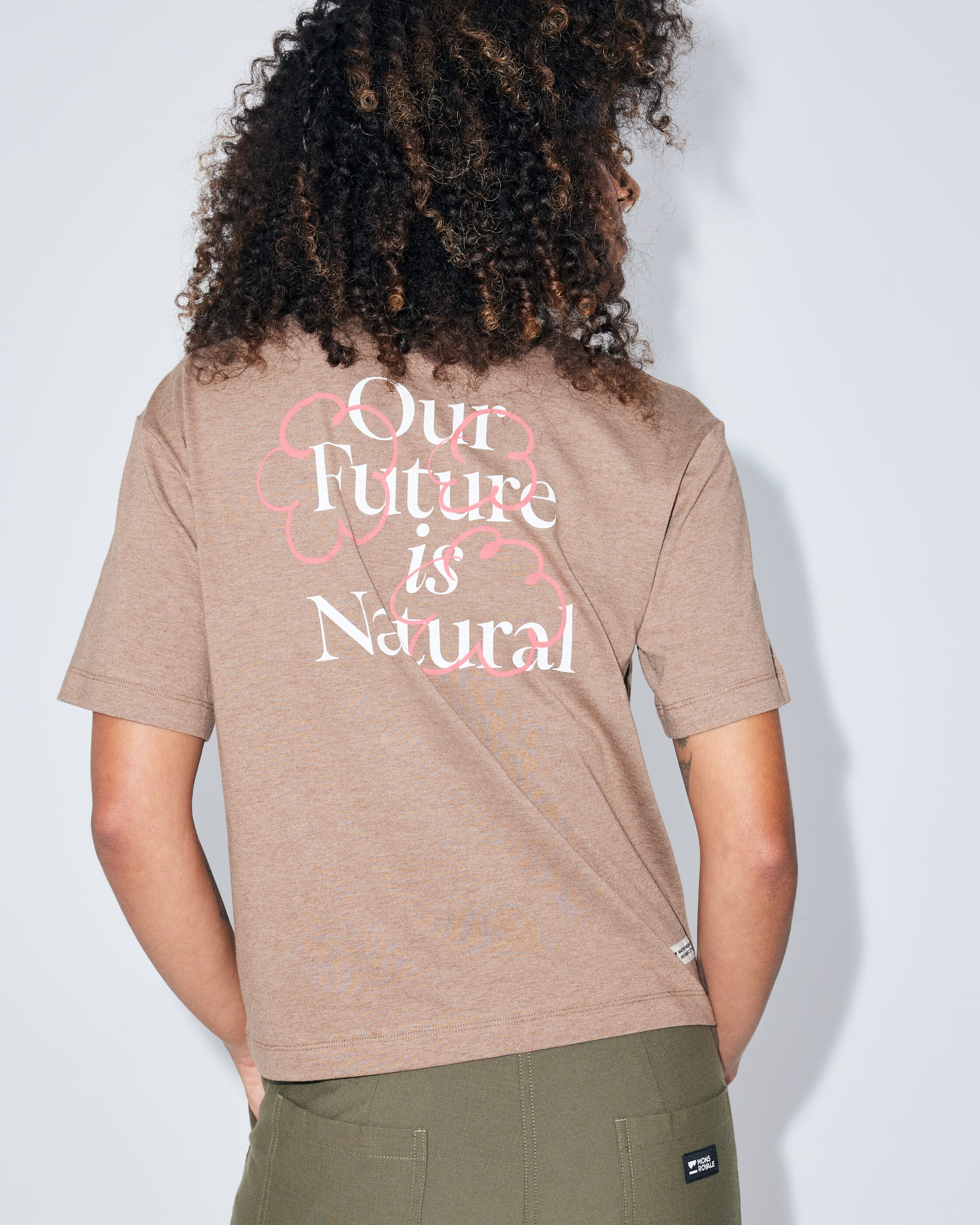 Yonder Merino Organic Cotton T-Shirt - Mocha | Women's T-Shirt - Image 6