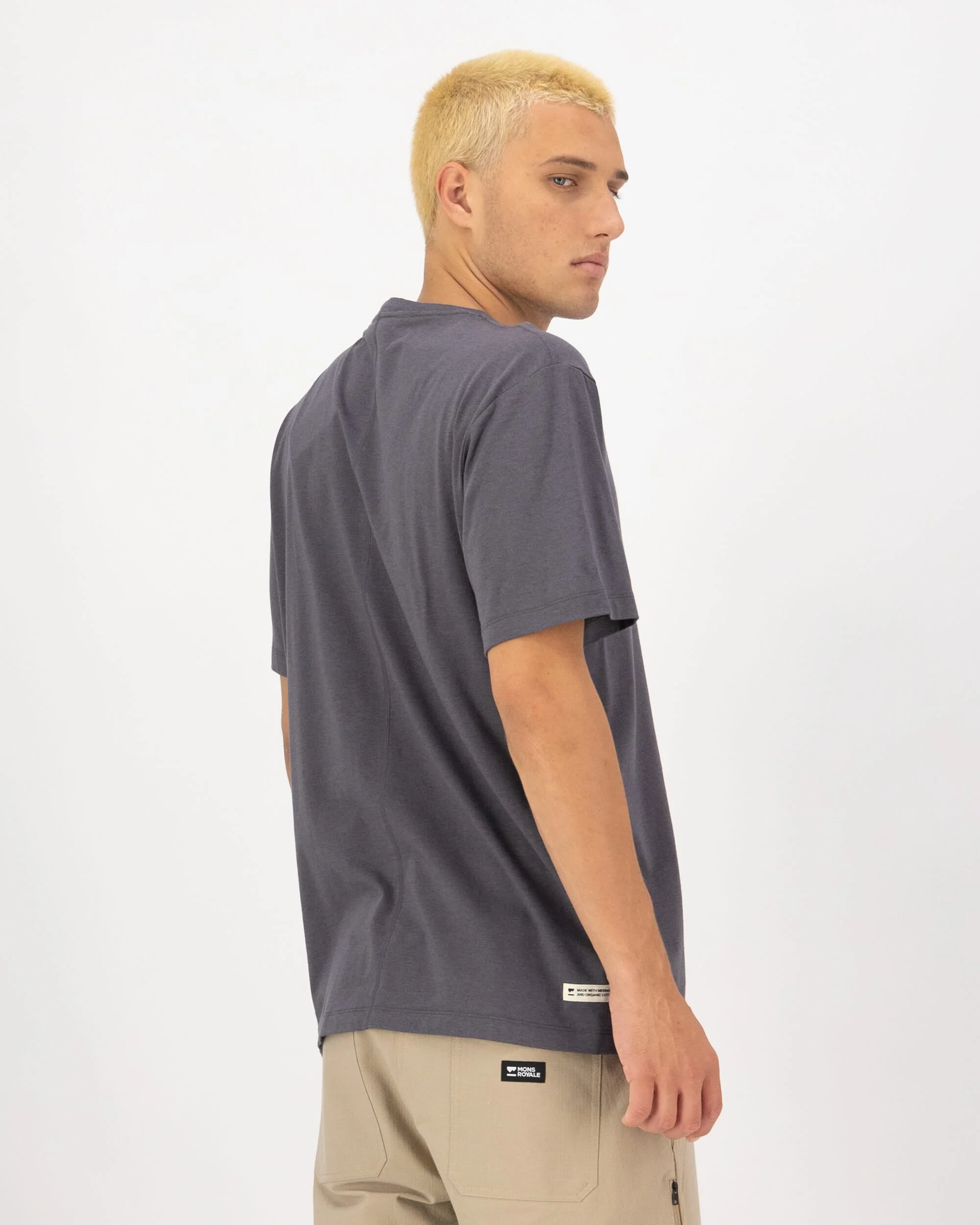 Yonder Merino Organic Cotton T-Shirt - Vintage Black | Men's T-Shirt - Image 3