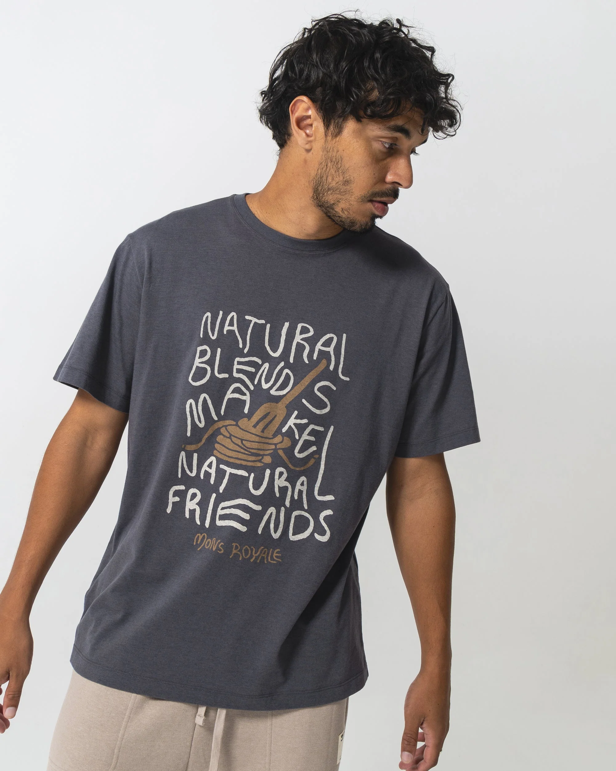Yonder Merino Organic Cotton T-Shirt - Vintage Black - Image 3