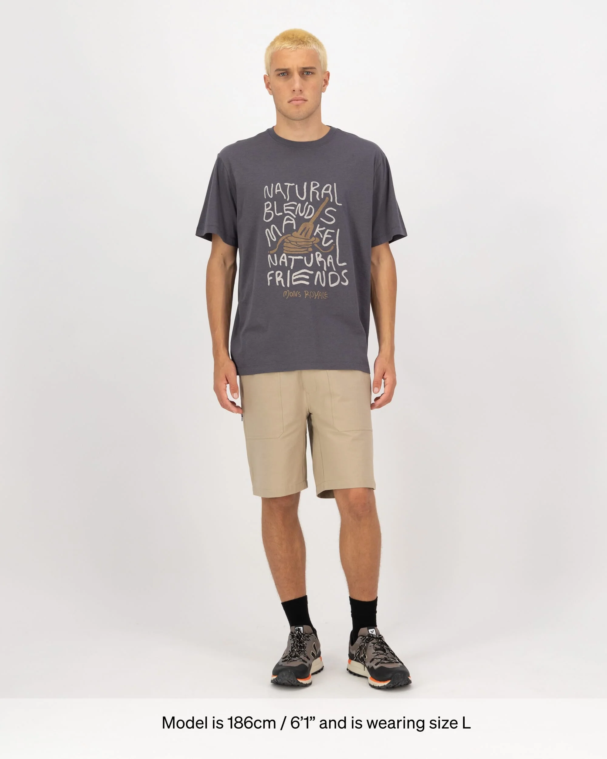 Yonder Merino Organic Cotton T-Shirt - Vintage Black - Image 6