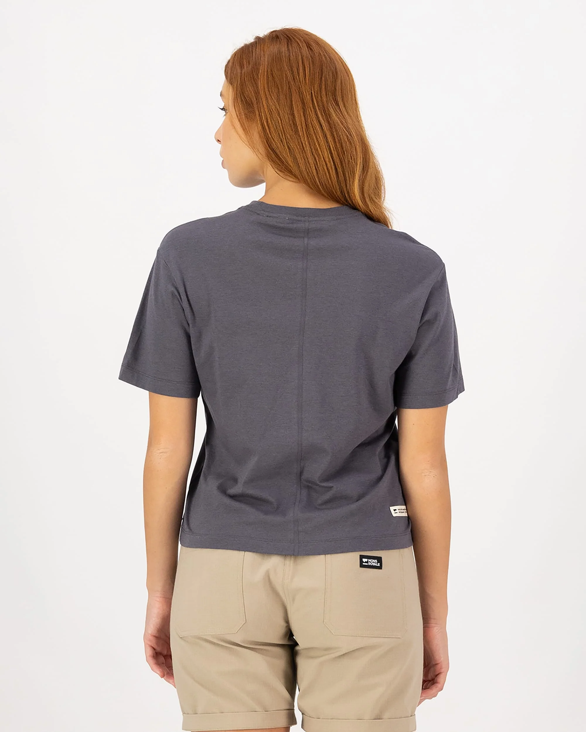 Yonder Merino Organic Cotton T-Shirt - Vintage Black | Women's T-Shirt - Image 2