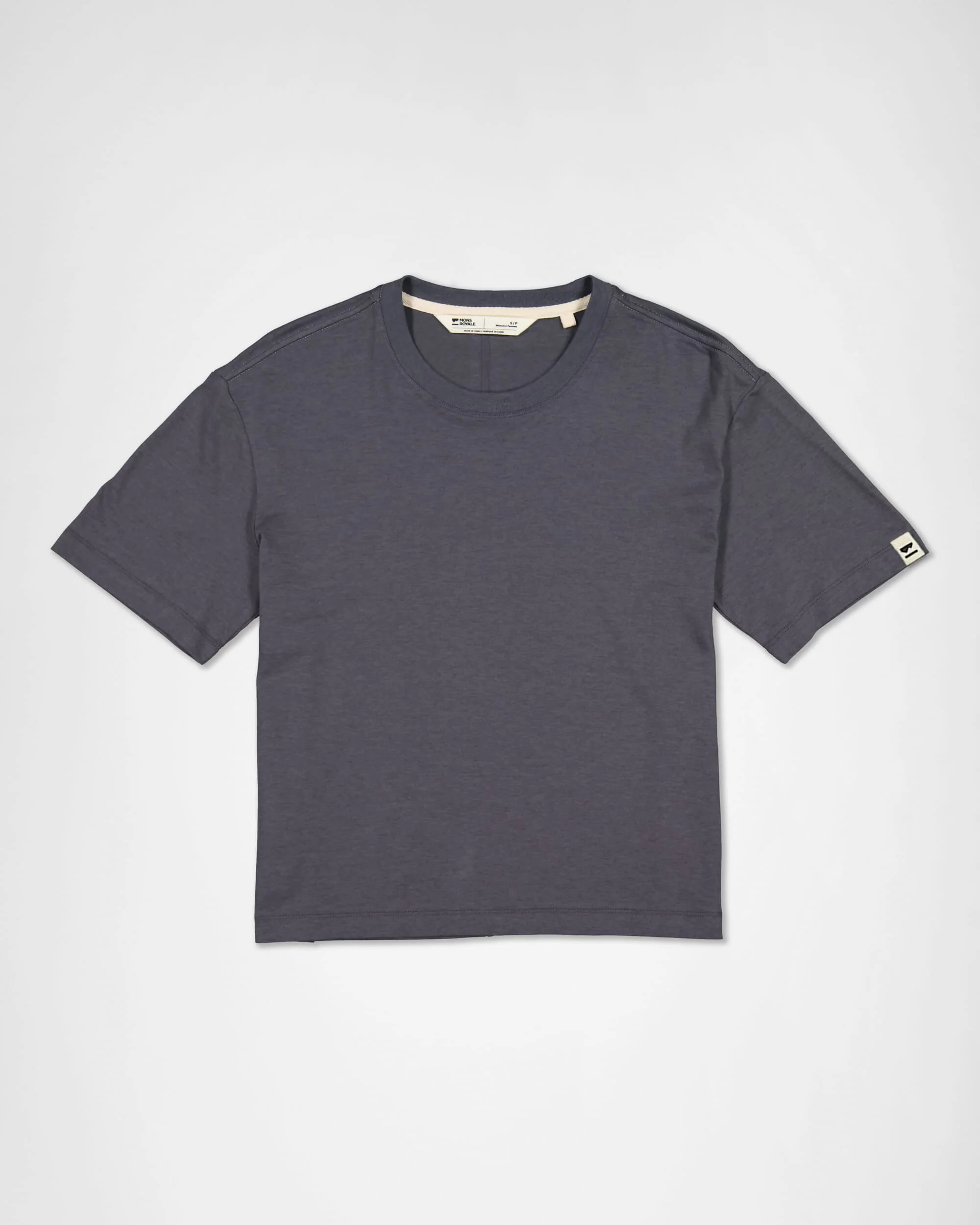 Yonder Merino Organic Cotton T-Shirt - Vintage Black | Women's T-Shirt - Image 5