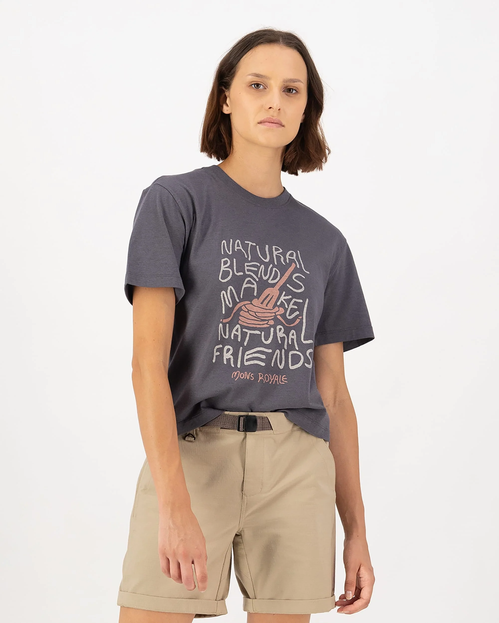 Yonder Merino Organic Cotton T-Shirt - Vintage Black - Image 3