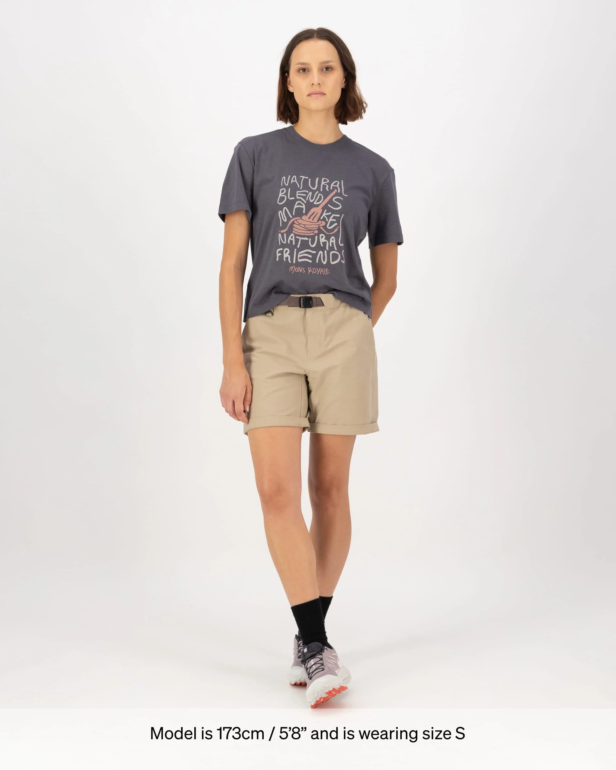 Yonder Merino Organic Cotton T-Shirt - Vintage Black - Image 5