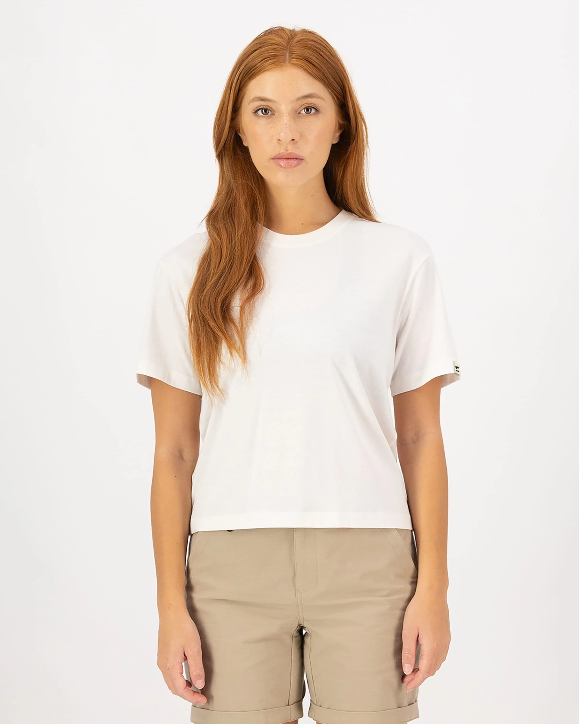 Yonder Merino Organic Cotton T-Shirt - Vintage White | Women's T-Shirt - Image 3
