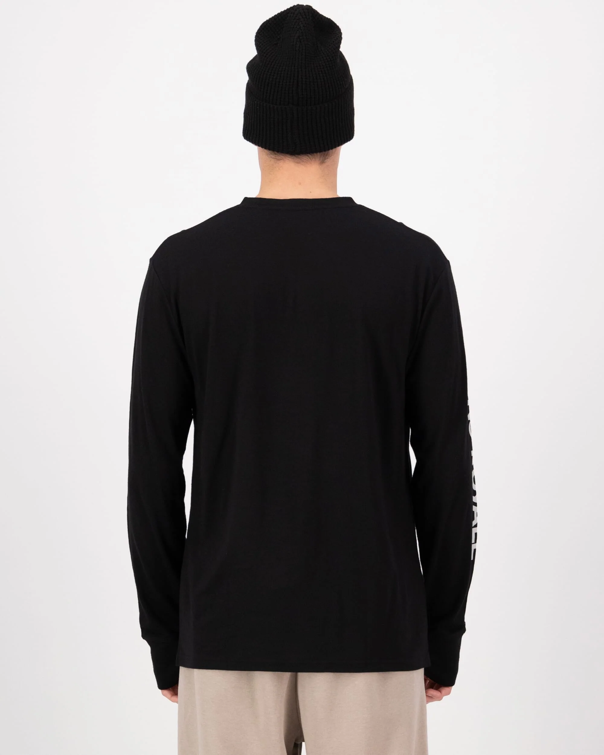 Yotei Merino Classic Long Sleeve - Black | Men's Long Sleeve Top - Image 2