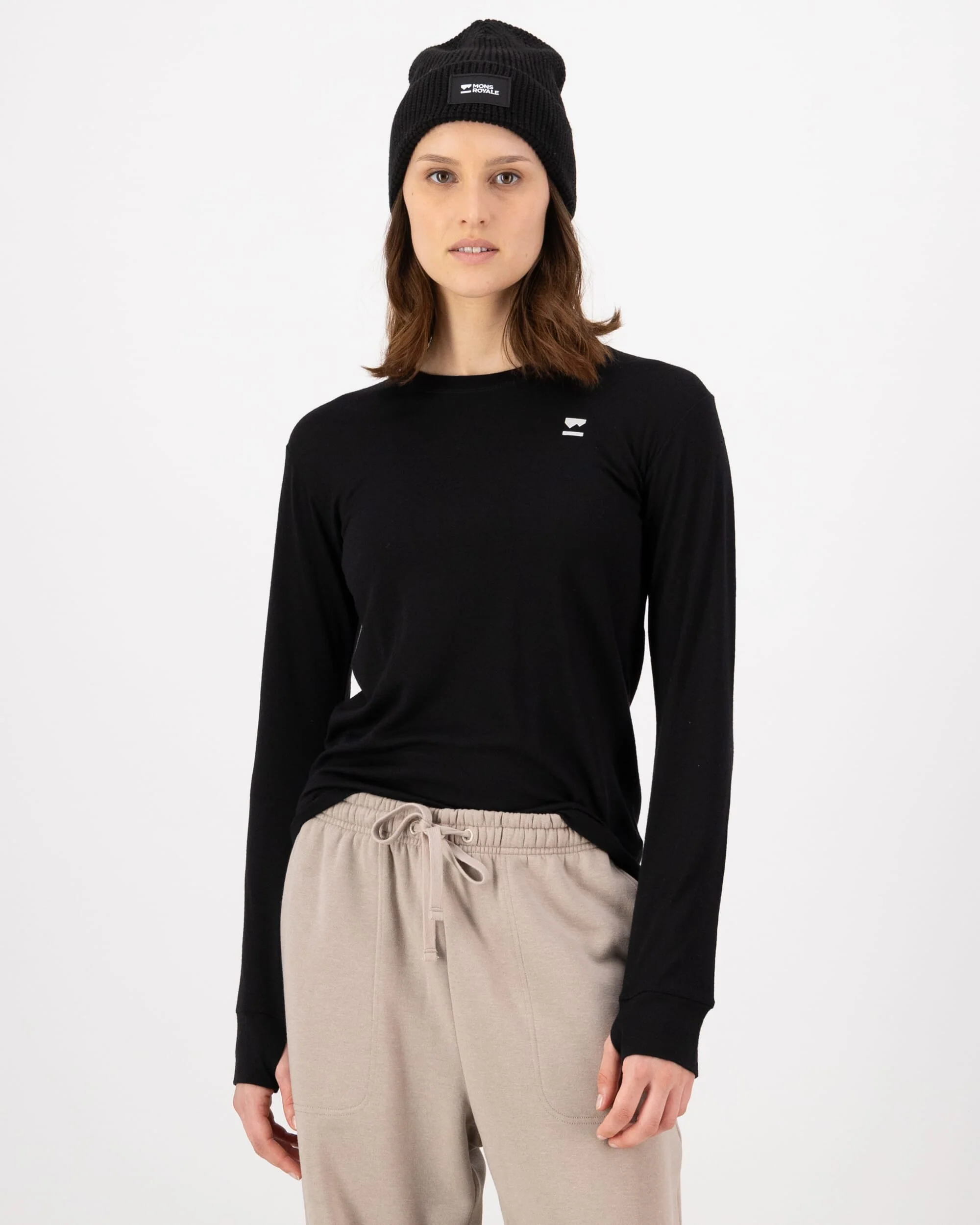 Yotei Merino Classic Long Sleeve - Black | Women's Long Sleeve Top - Image 3