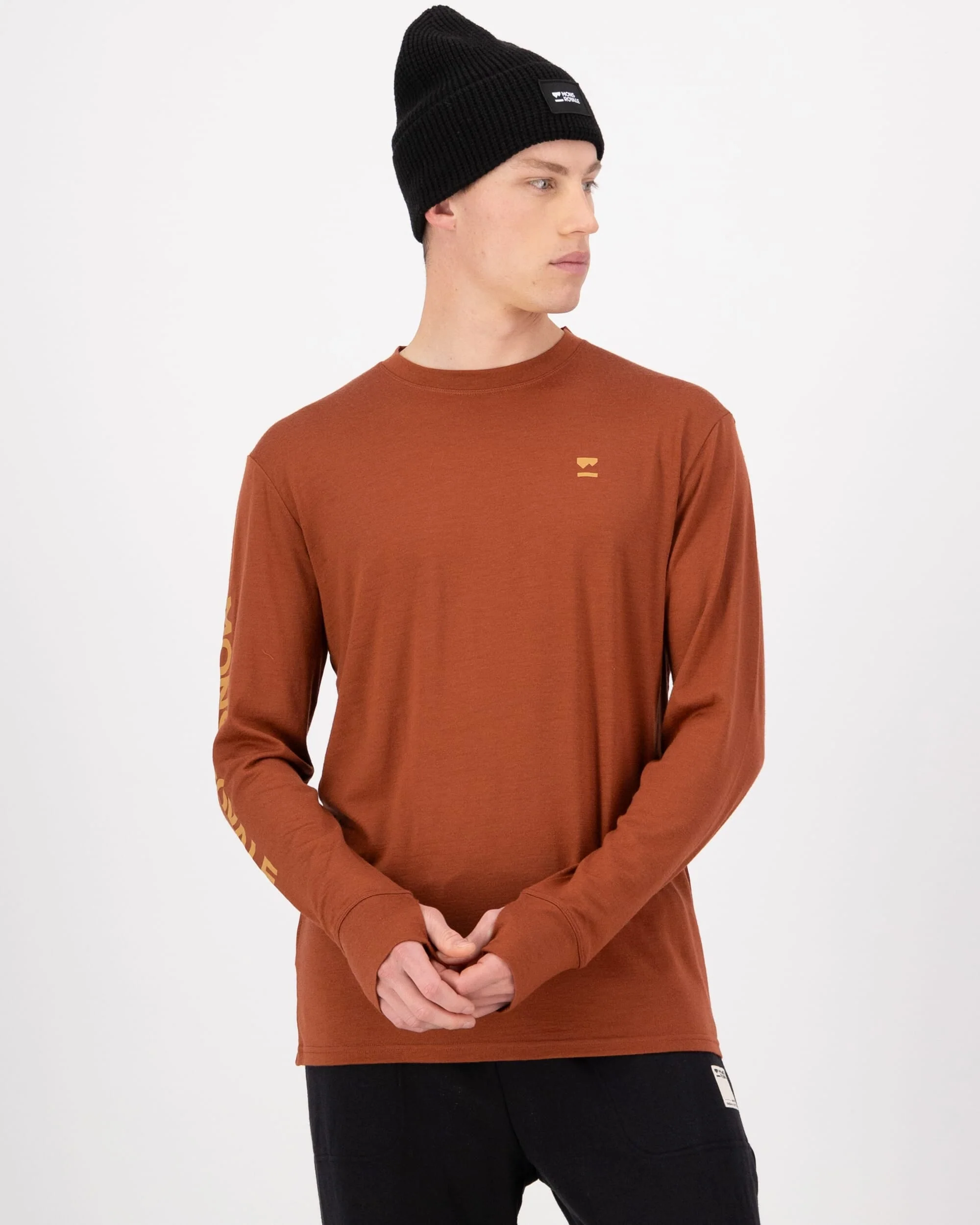 Yotei Merino Classic Long Sleeve - Sienna | Men's Long Sleeve Top - Image 3