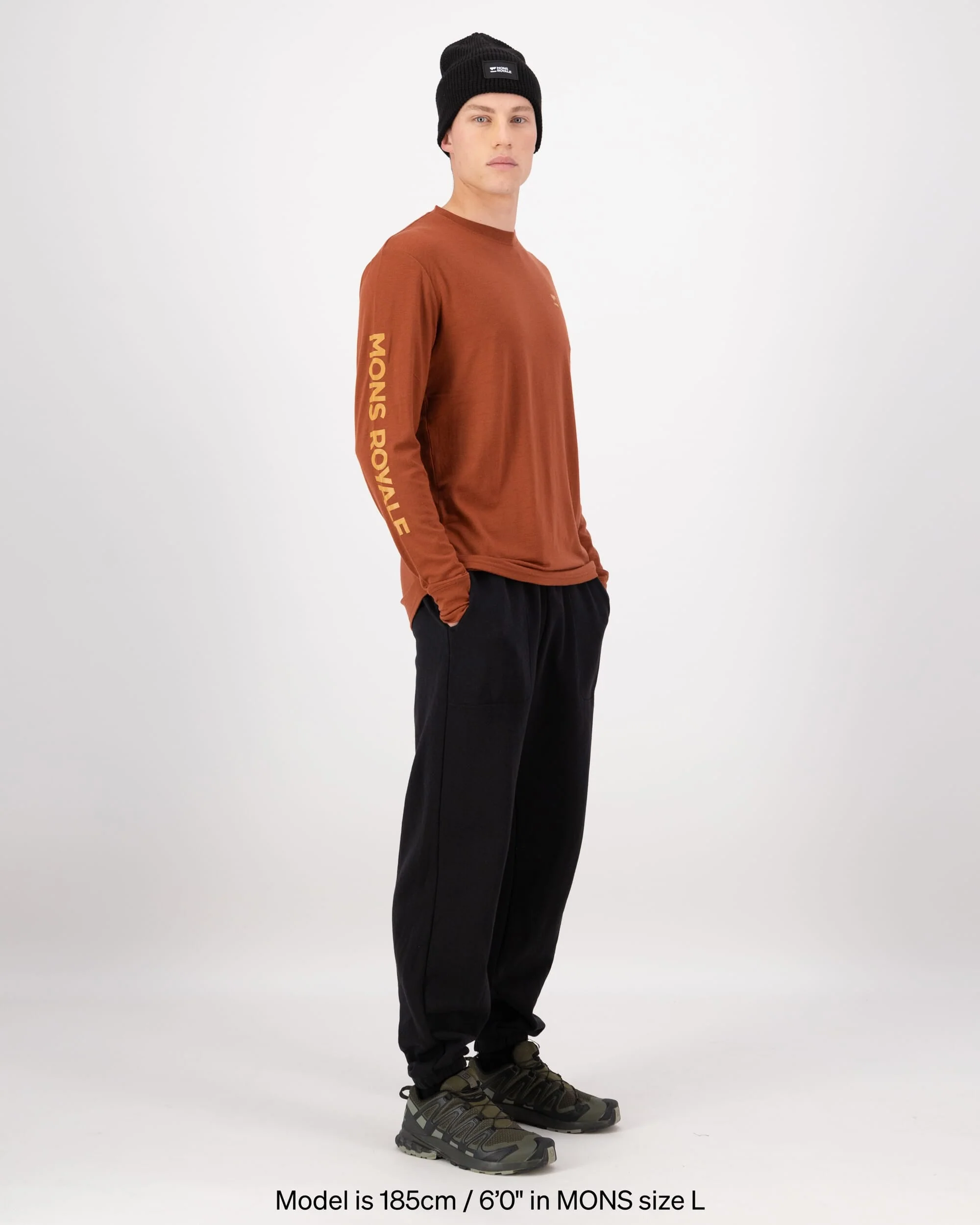 Yotei Merino Classic Long Sleeve - Sienna | Men's Long Sleeve Top - Image 4