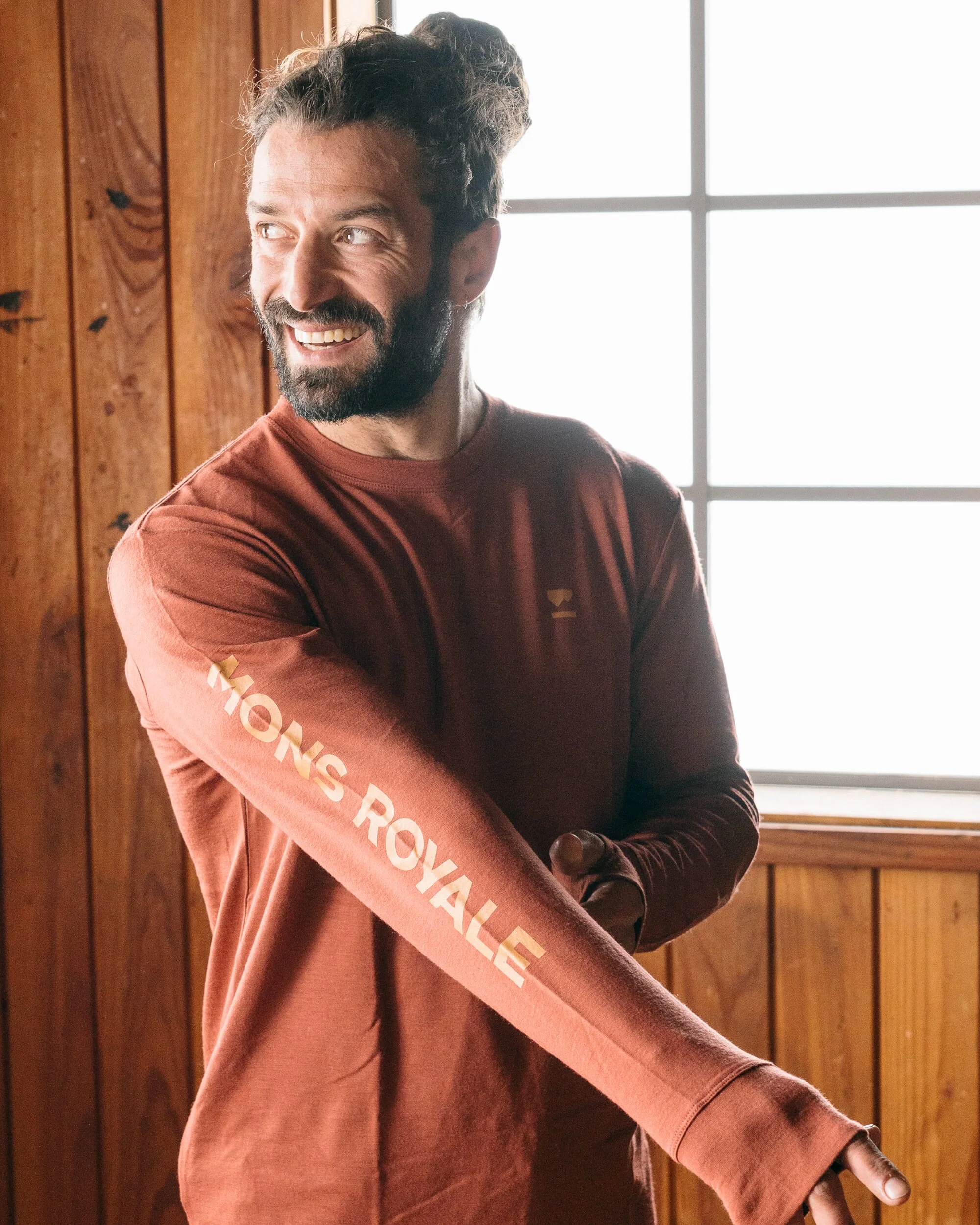 Yotei Merino Classic Long Sleeve - Sienna | Men's Long Sleeve Top - Image 6