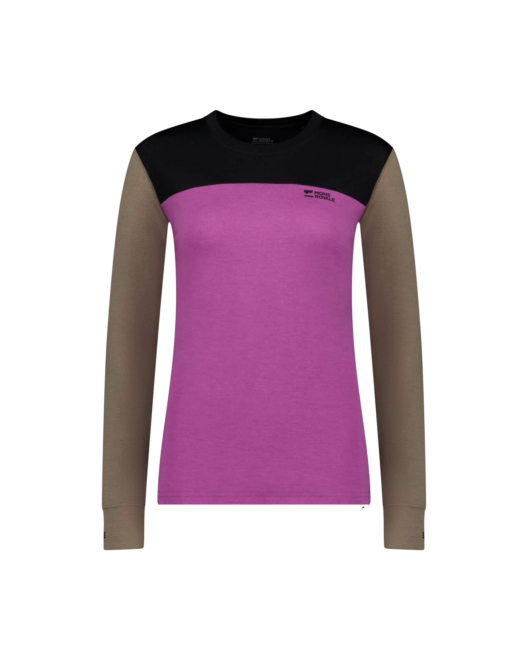 Yotei Merino Long Sleeve - Purple Bolt / Walnut / Black | Women's Long Sleeve Top - Image 5