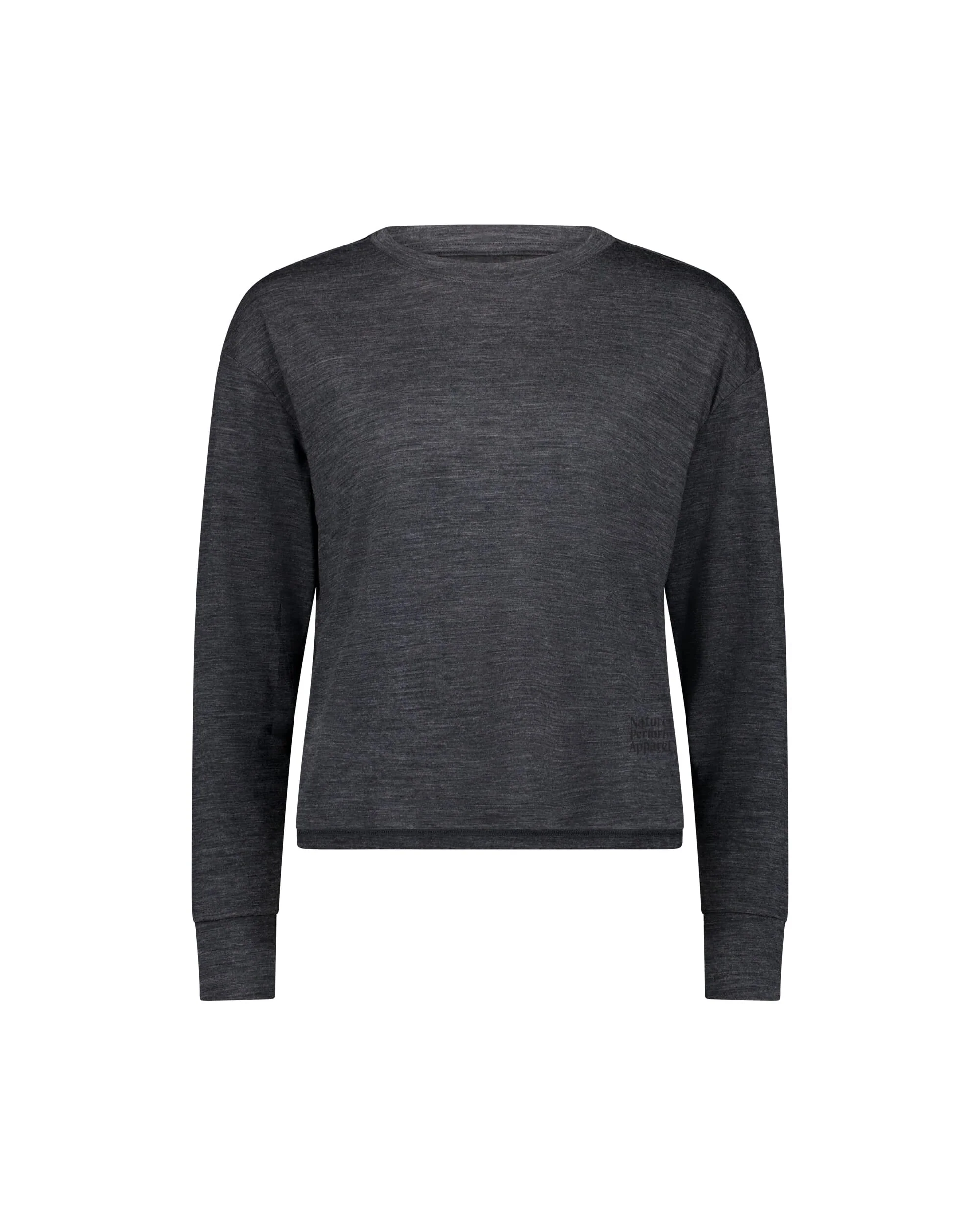 Zephyr Merino Tencel™ Boxy Long Sleeve - Smoke | Women's Long Sleeve Top - Image 5