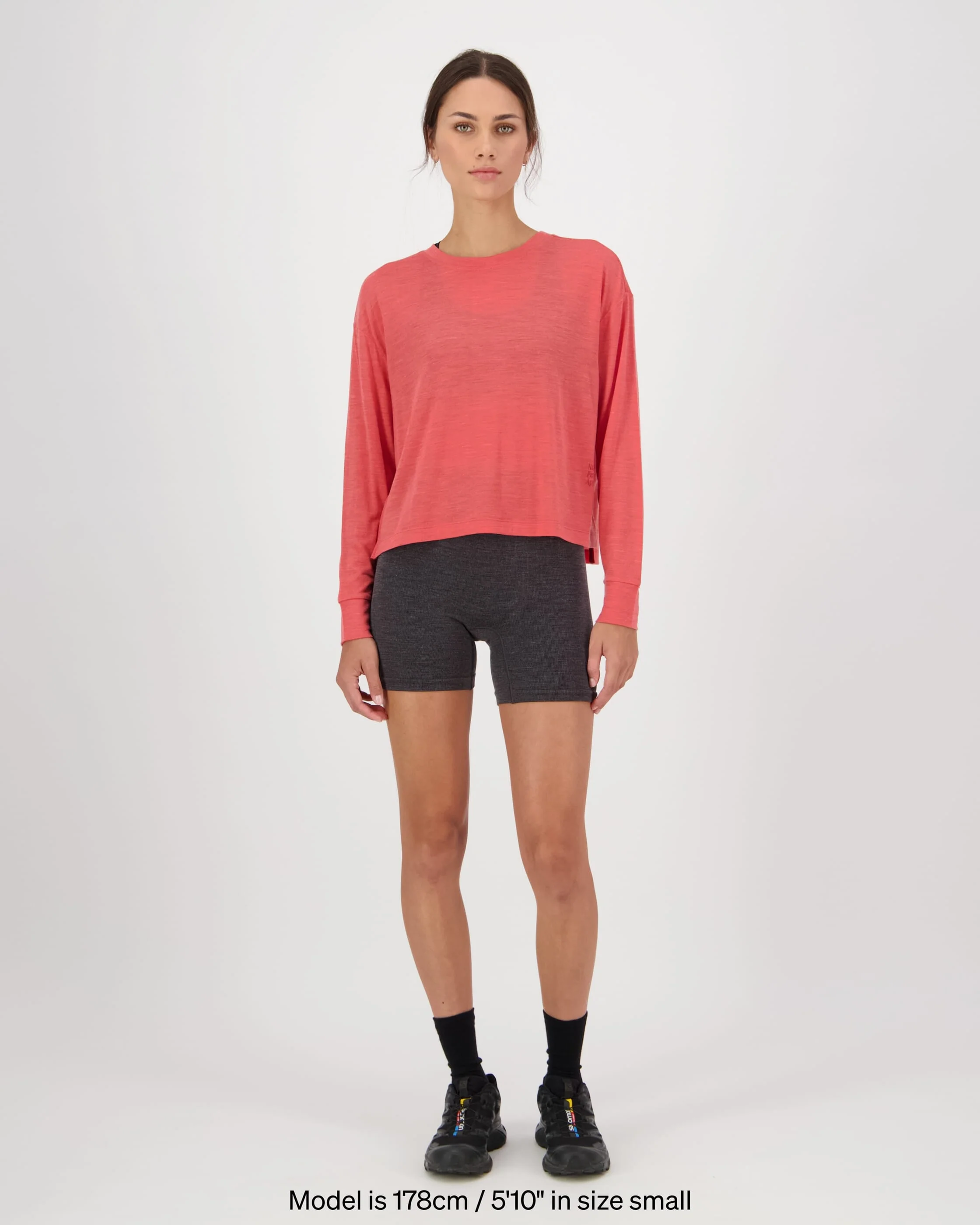 Zephyr Merino Tencel™ Boxy Long Sleeve - Watermelon | Women's Long Sleeve Top - Image 4