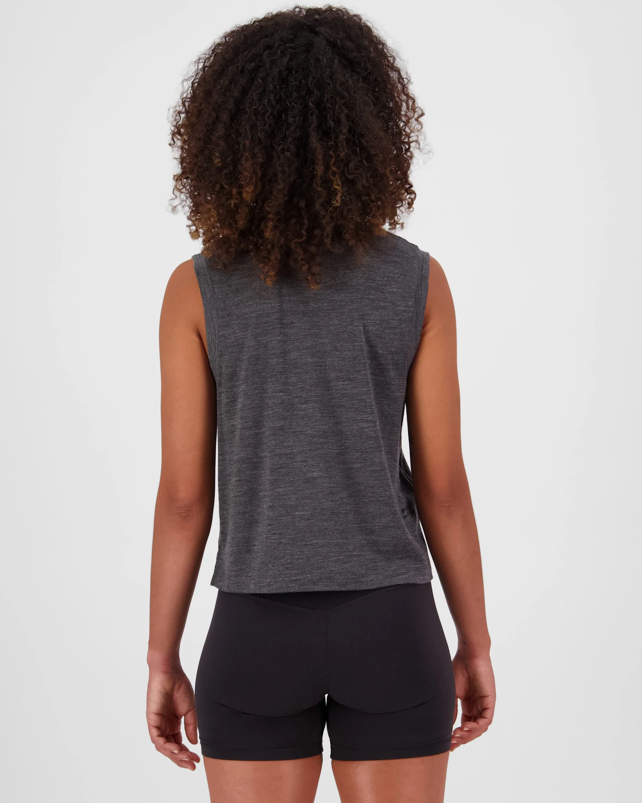 Zephyr Merino Tencel™ Boxy Tank - Smoke | Women's Tank - Image 2